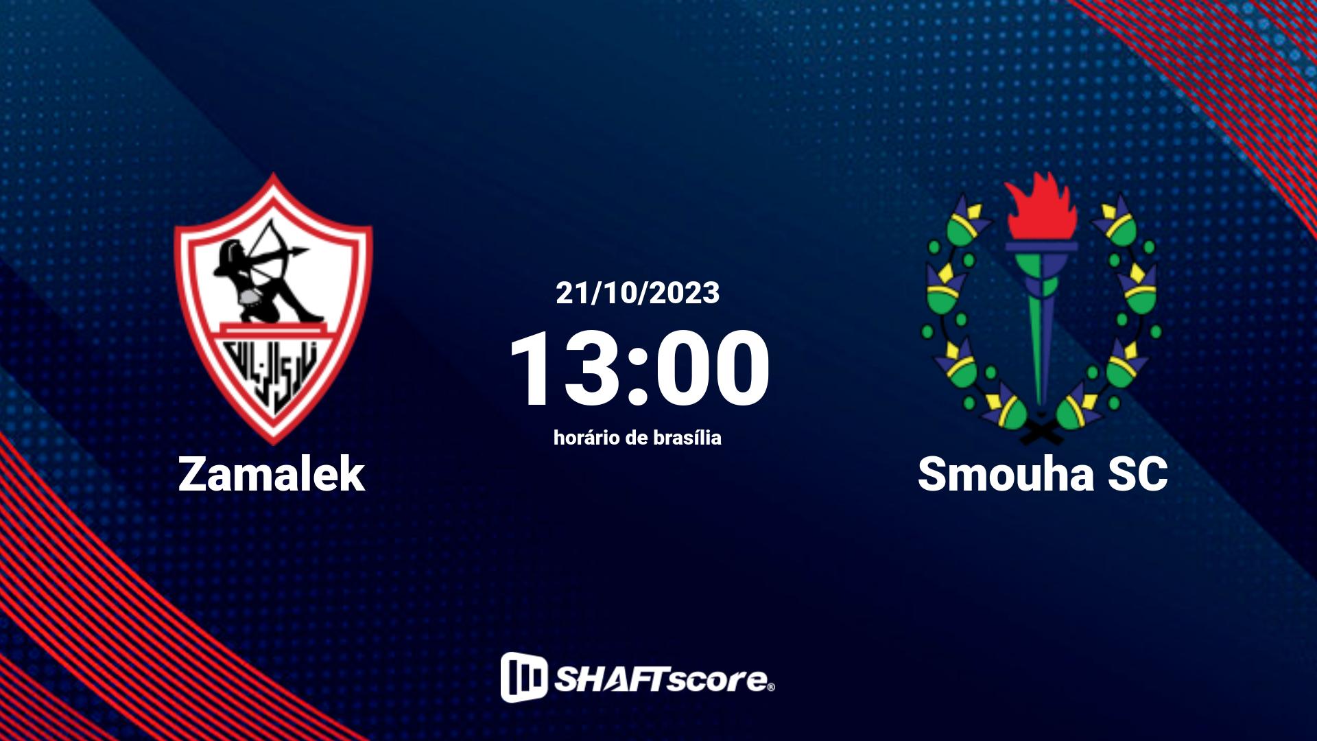 Estatísticas do jogo Zamalek vs Smouha SC 21.10 13:00