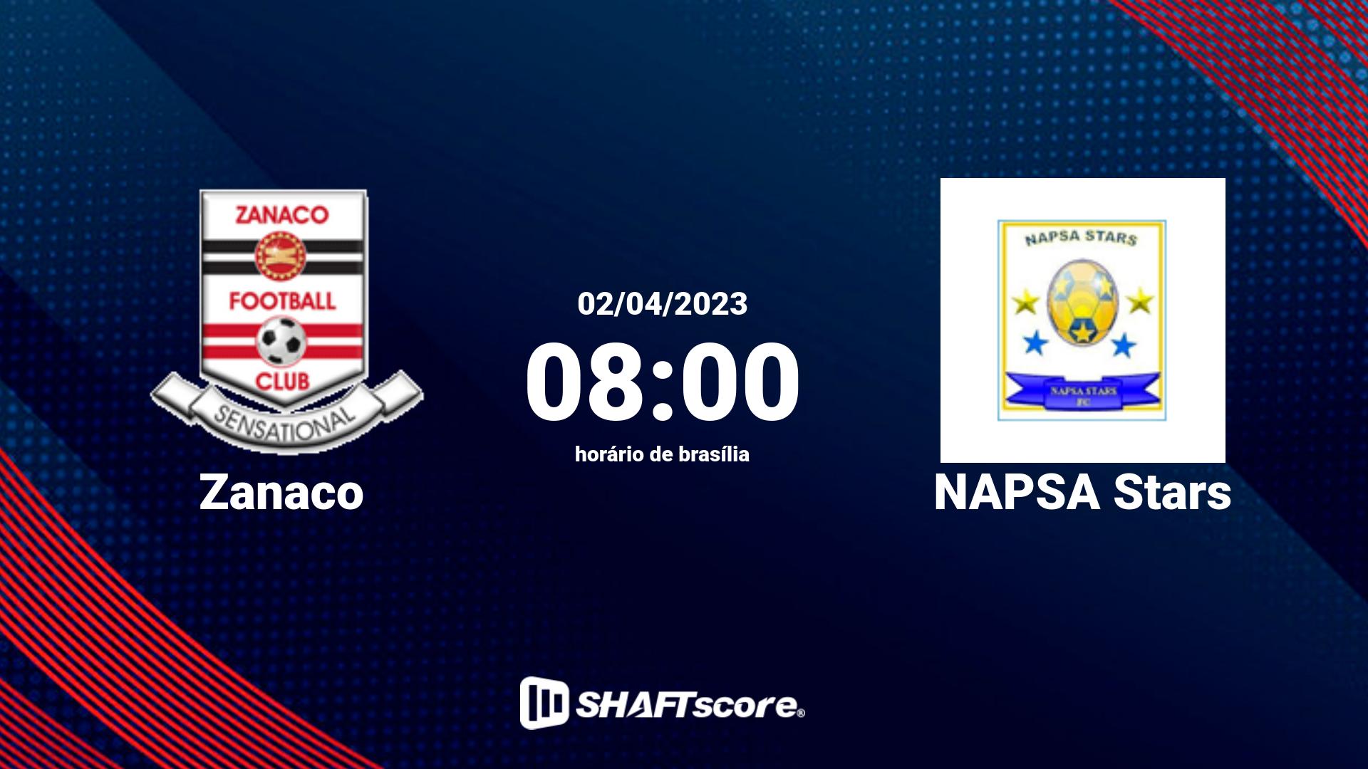 Estatísticas do jogo Zanaco vs NAPSA Stars 02.04 08:00