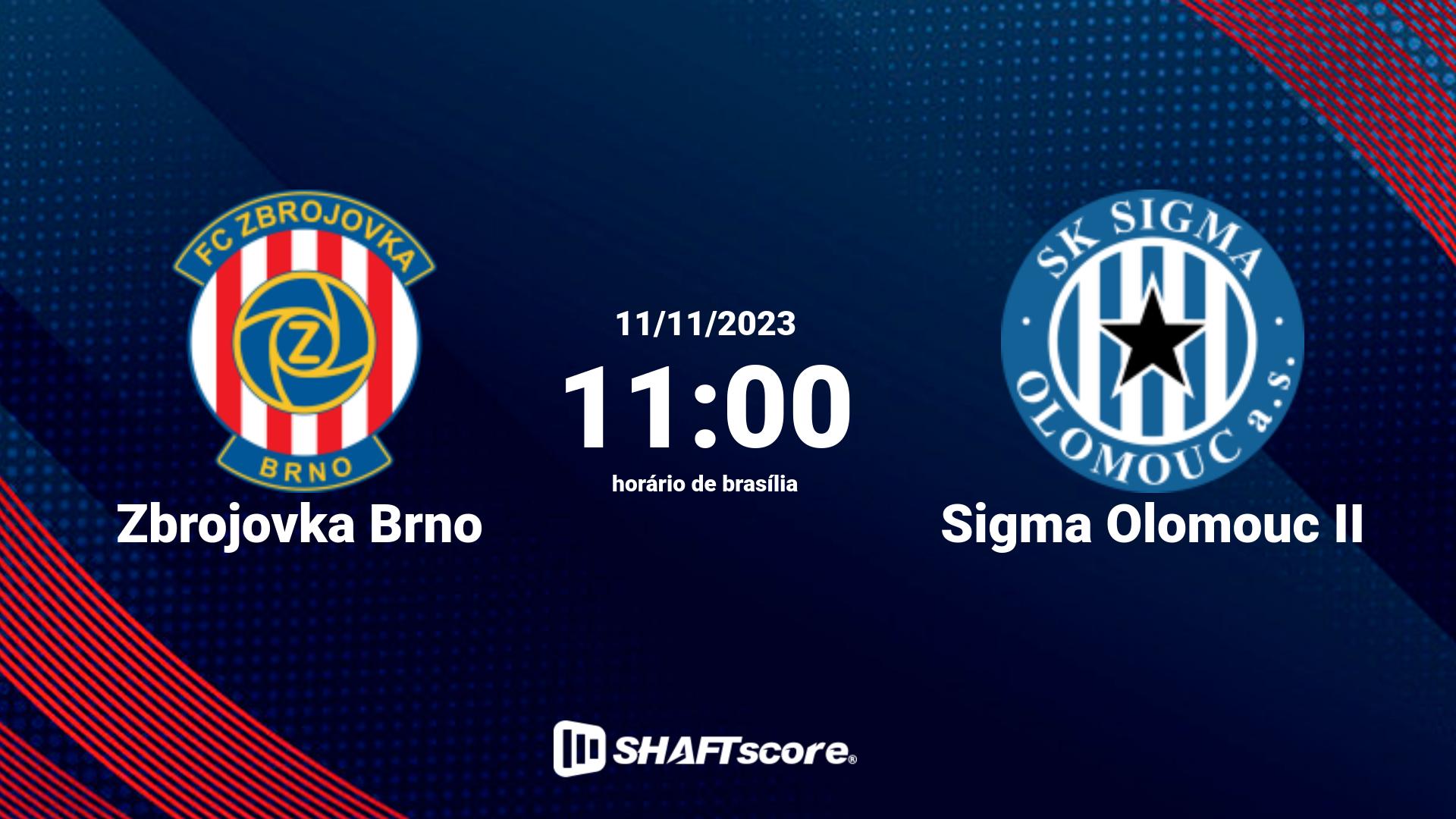 Estatísticas do jogo Zbrojovka Brno vs Sigma Olomouc II 11.11 11:00