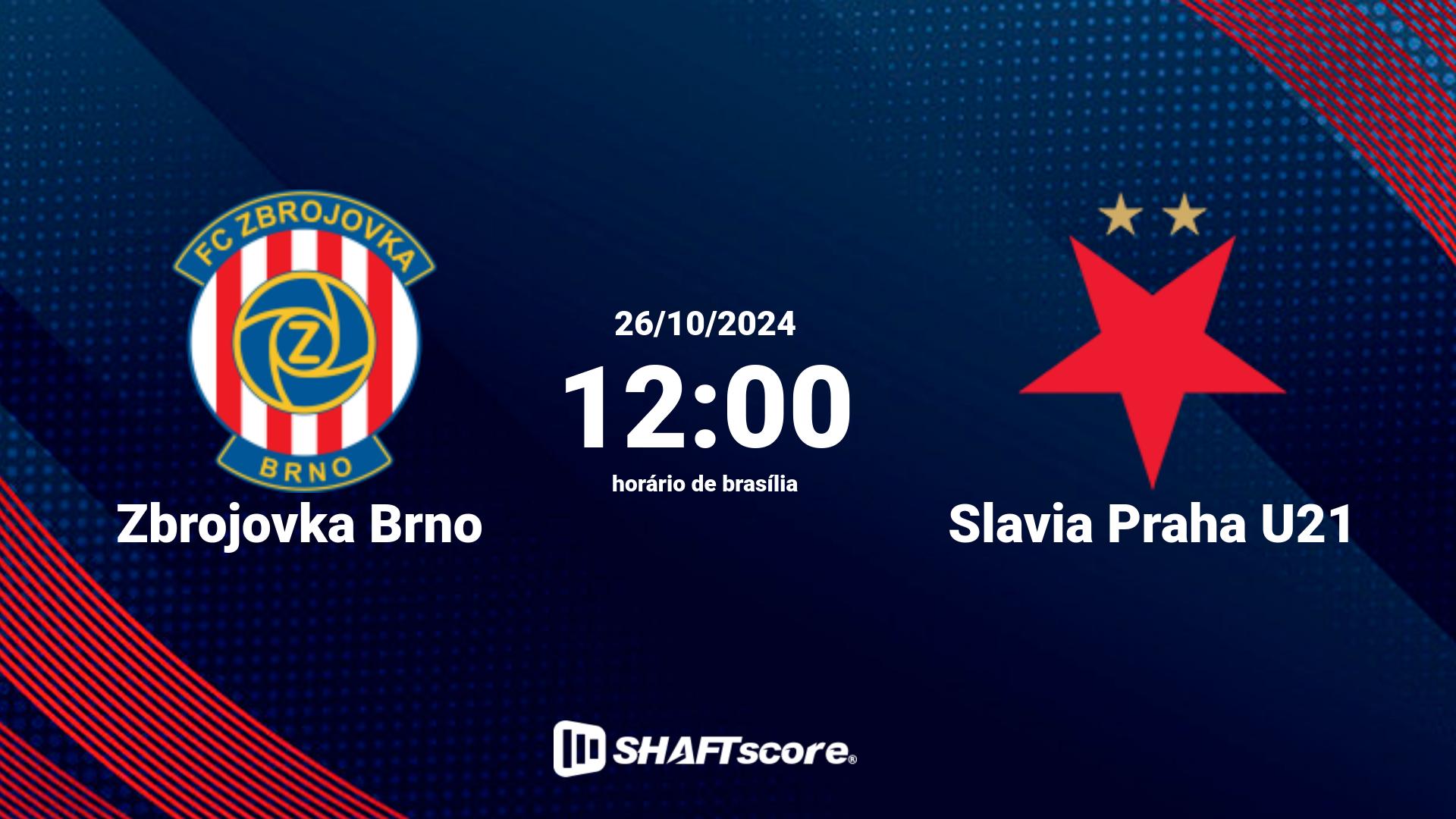 Estatísticas do jogo Zbrojovka Brno vs Slavia Praha U21 26.10 12:00