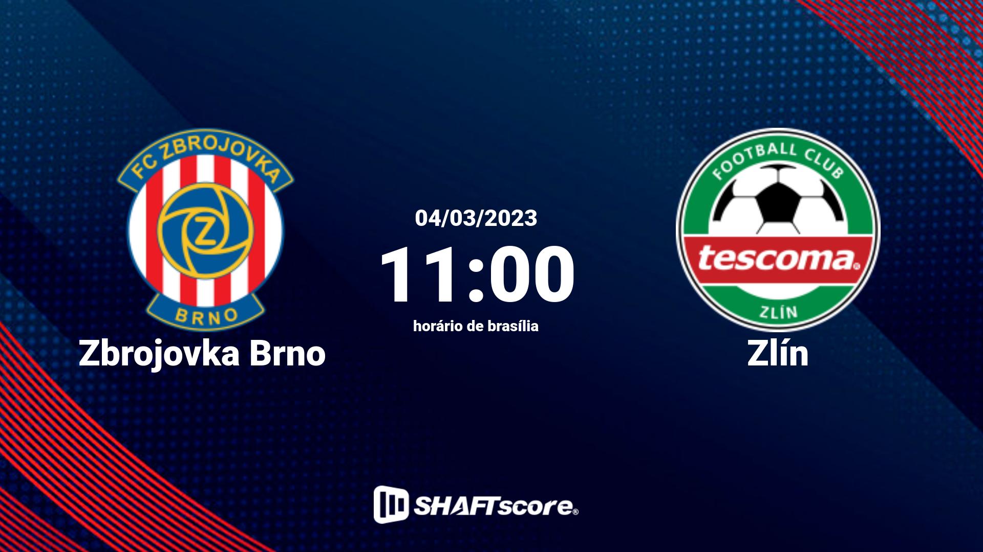 Estatísticas do jogo Zbrojovka Brno vs Zlín 04.03 11:00