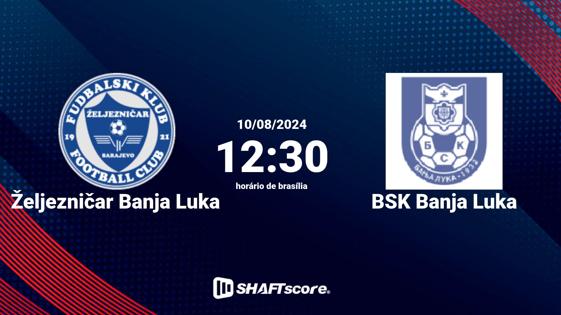 Estatísticas do jogo Željezničar Banja Luka vs BSK Banja Luka 10.08 12:30