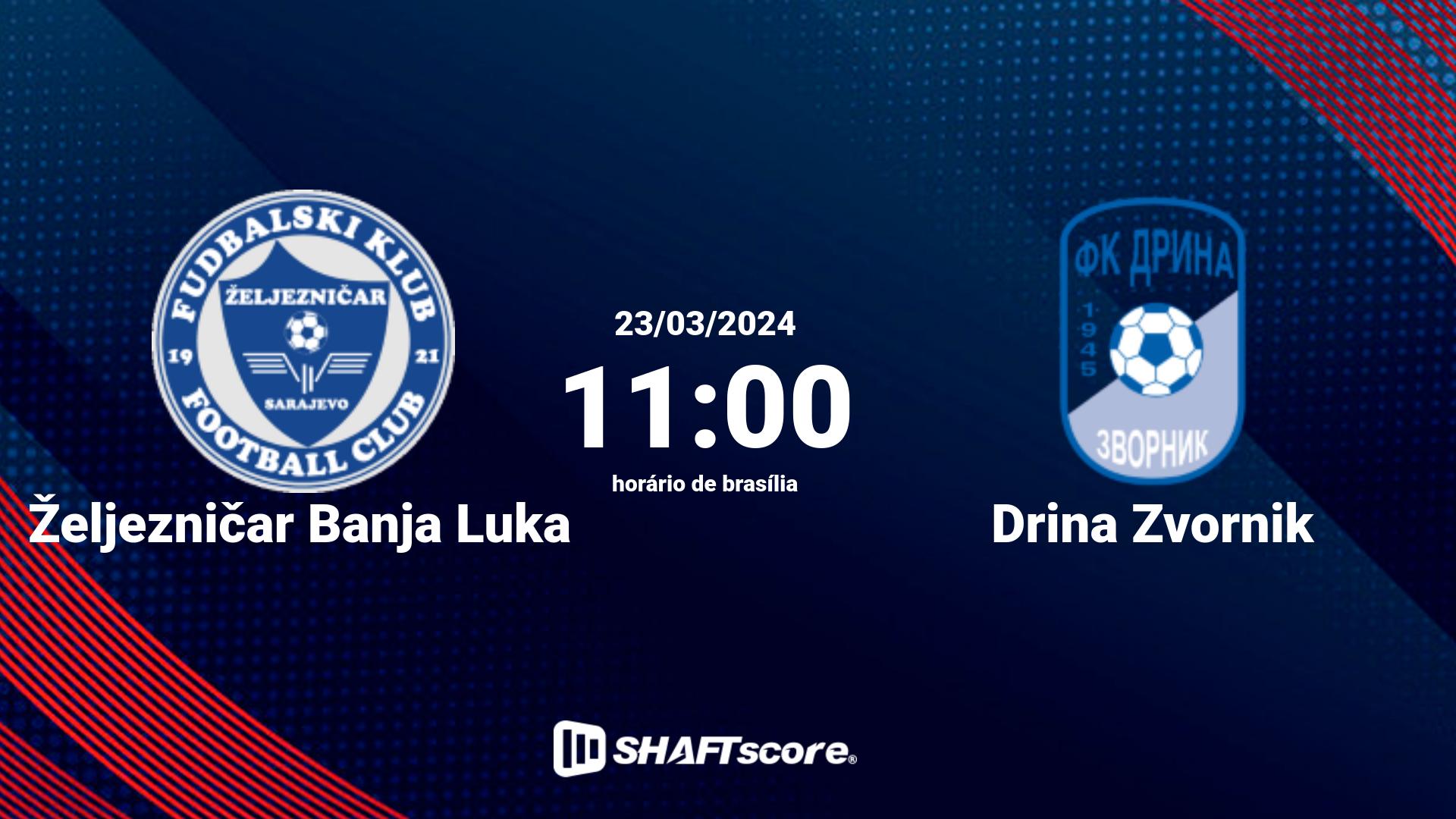 Estatísticas do jogo Željezničar Banja Luka vs Drina Zvornik 23.03 11:00