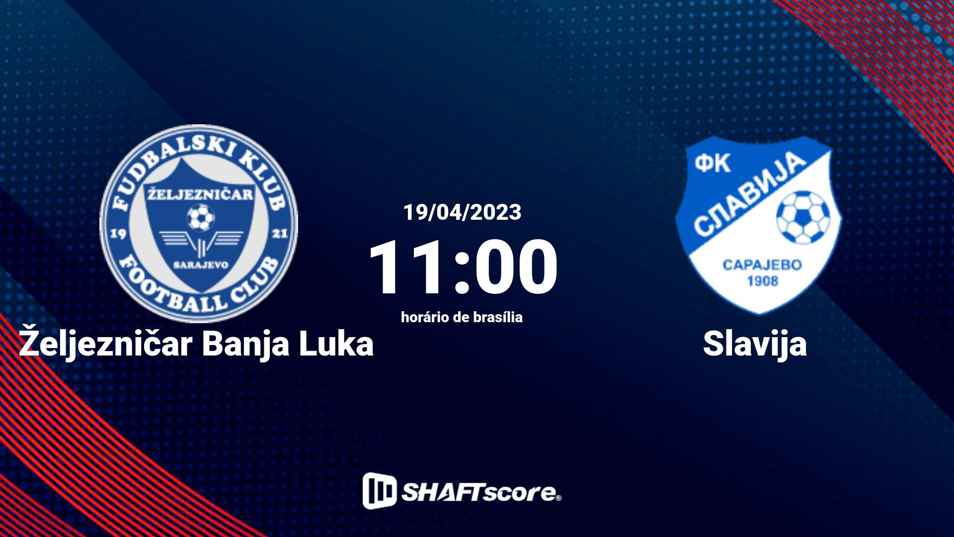 Estatísticas do jogo Željezničar Banja Luka vs Slavija 19.04 11:00