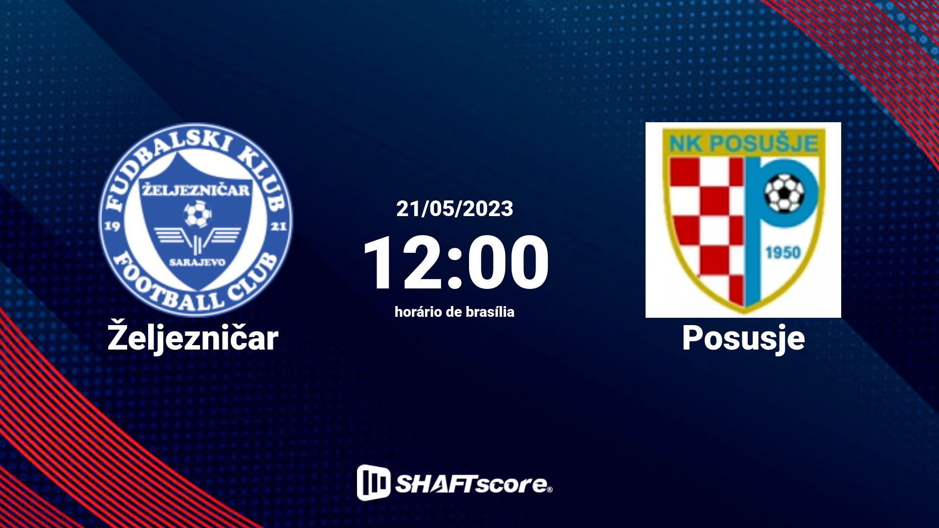 Estatísticas do jogo Željezničar vs Posusje 21.05 12:00