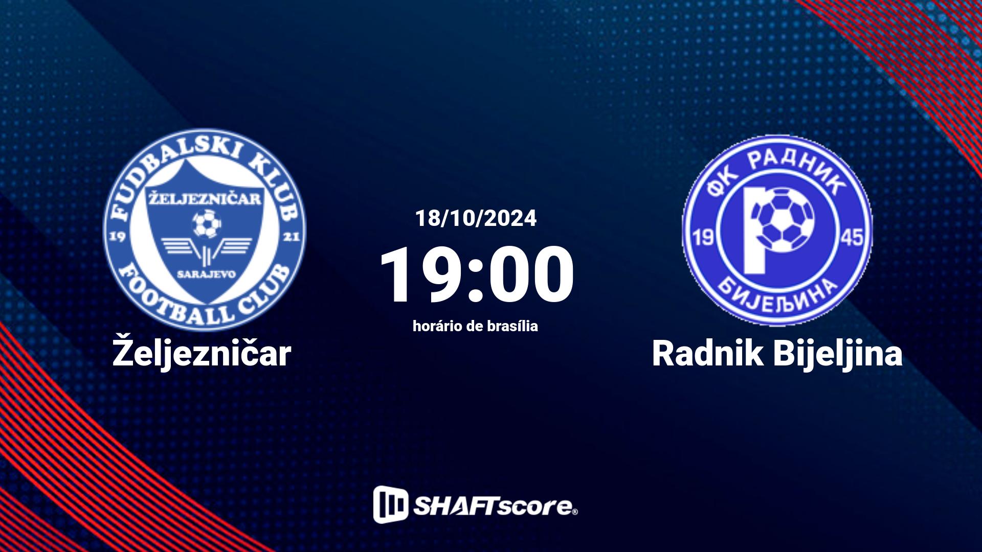 Estatísticas do jogo Željezničar vs Radnik Bijeljina 18.10 19:00