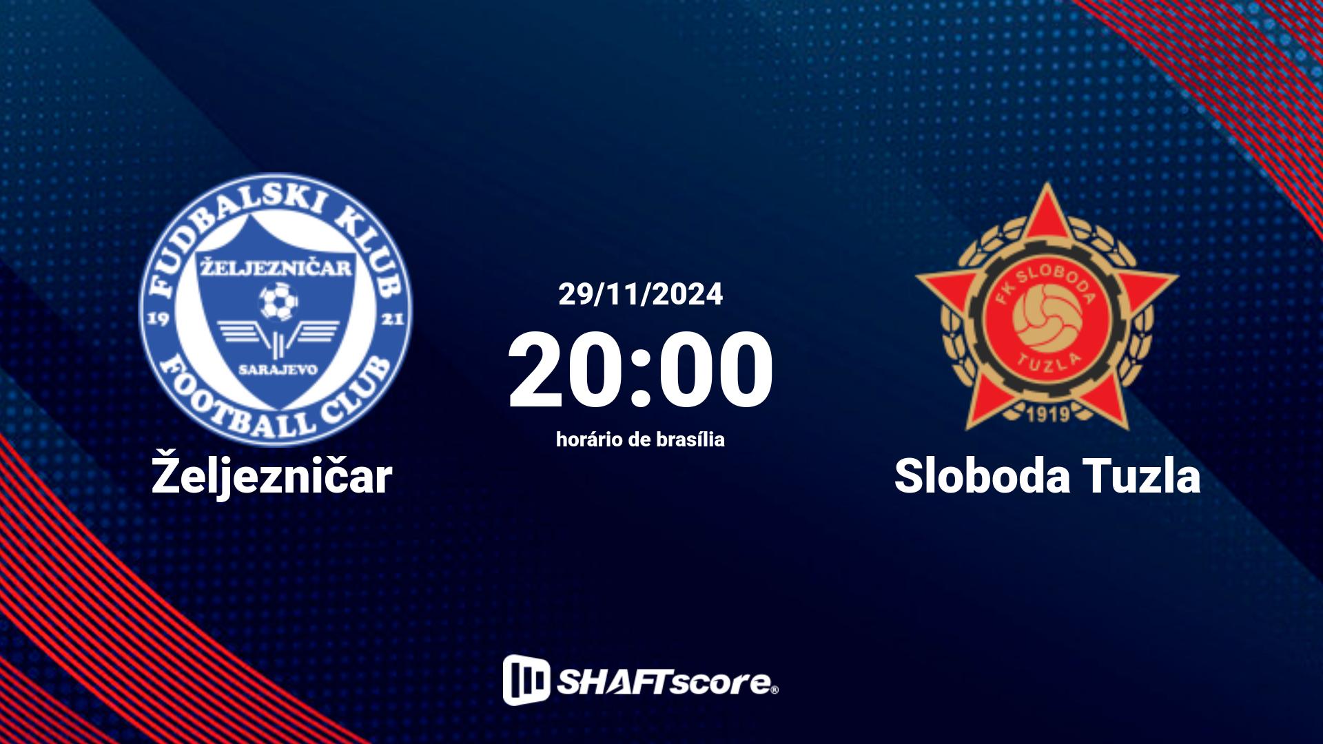 Estatísticas do jogo Željezničar vs Sloboda Tuzla 29.11 20:00