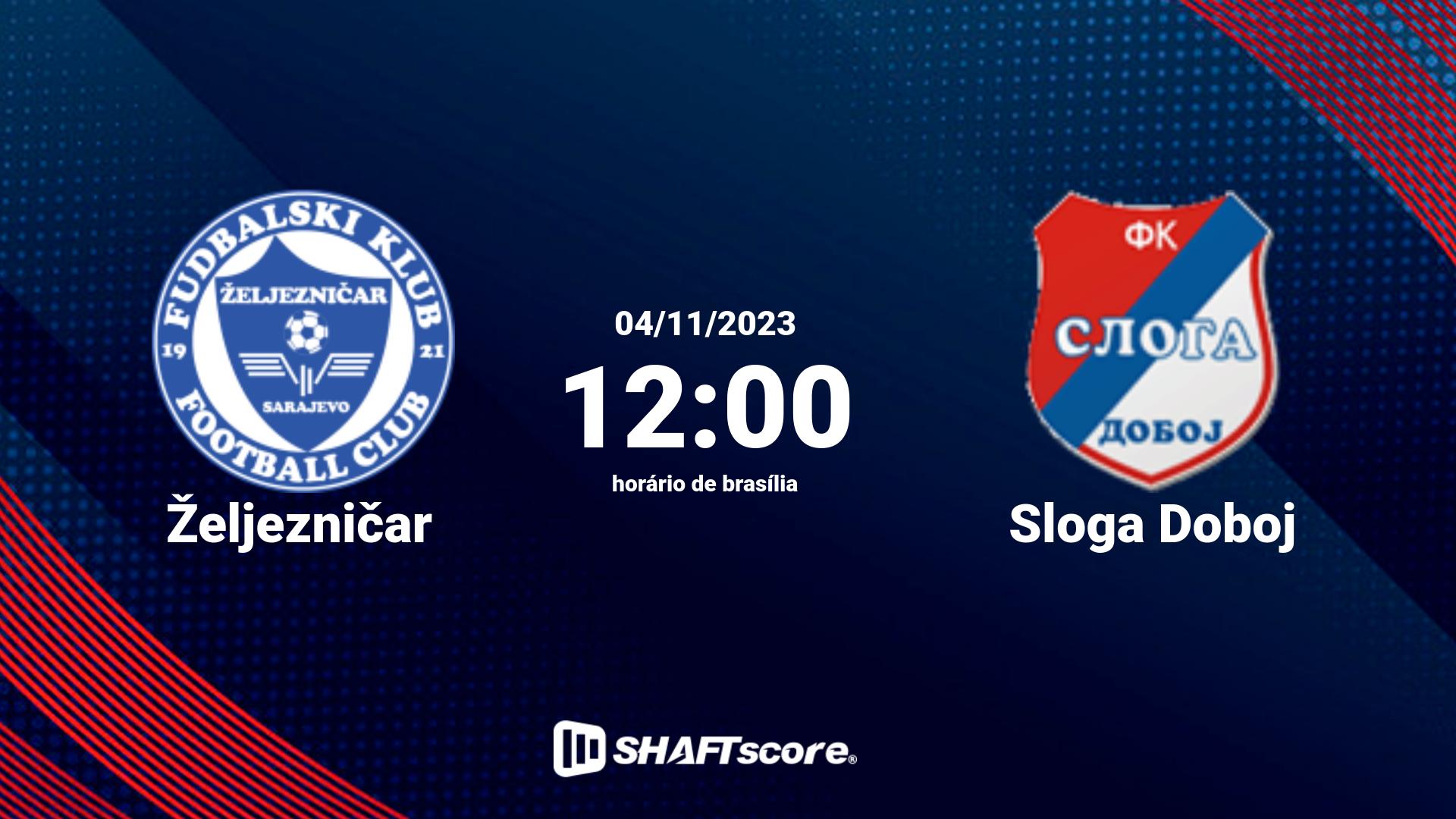 Estatísticas do jogo Željezničar vs Sloga Doboj 04.11 12:00