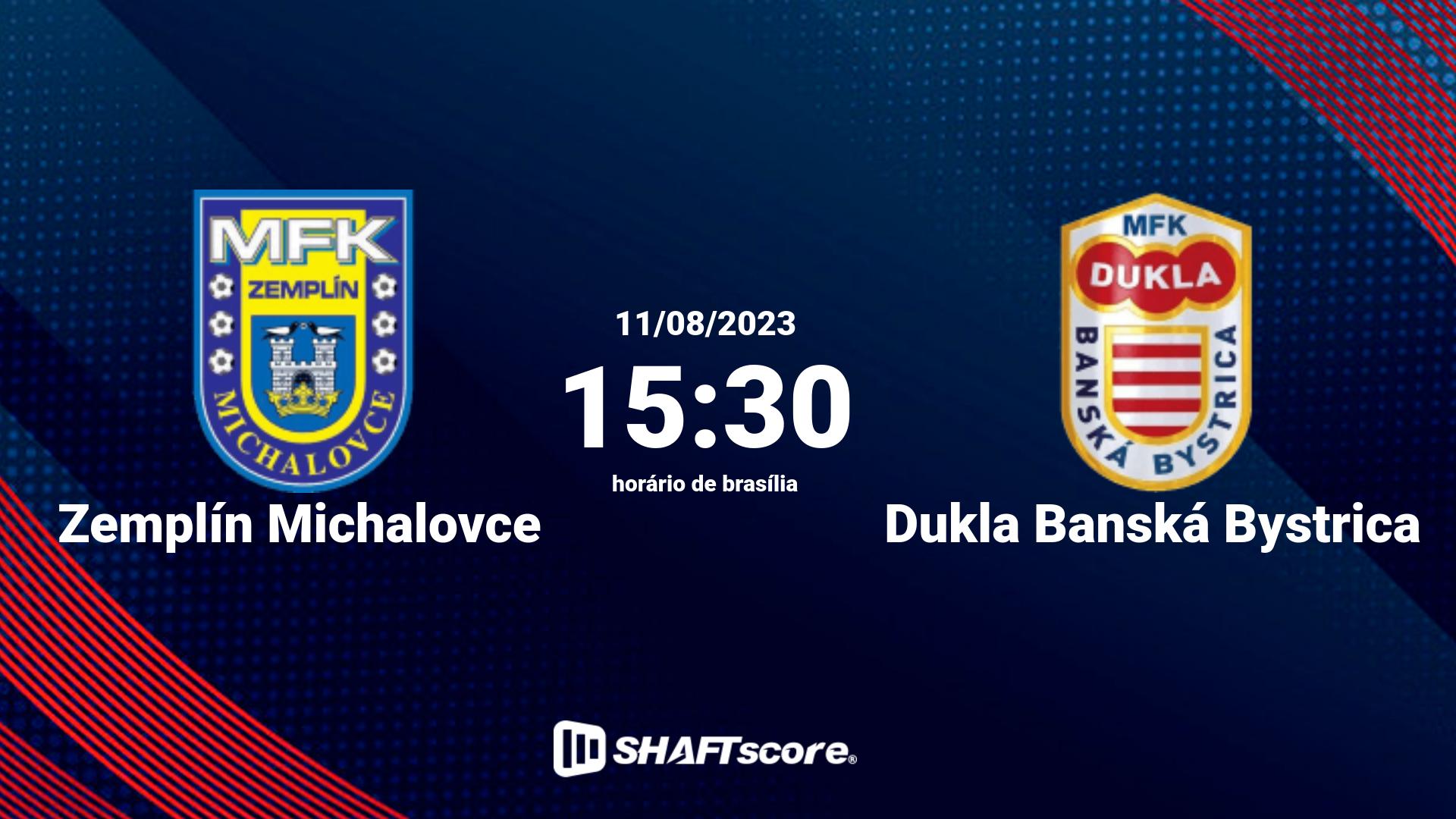 Estatísticas do jogo Zemplín Michalovce vs Dukla Banská Bystrica 11.08 15:30