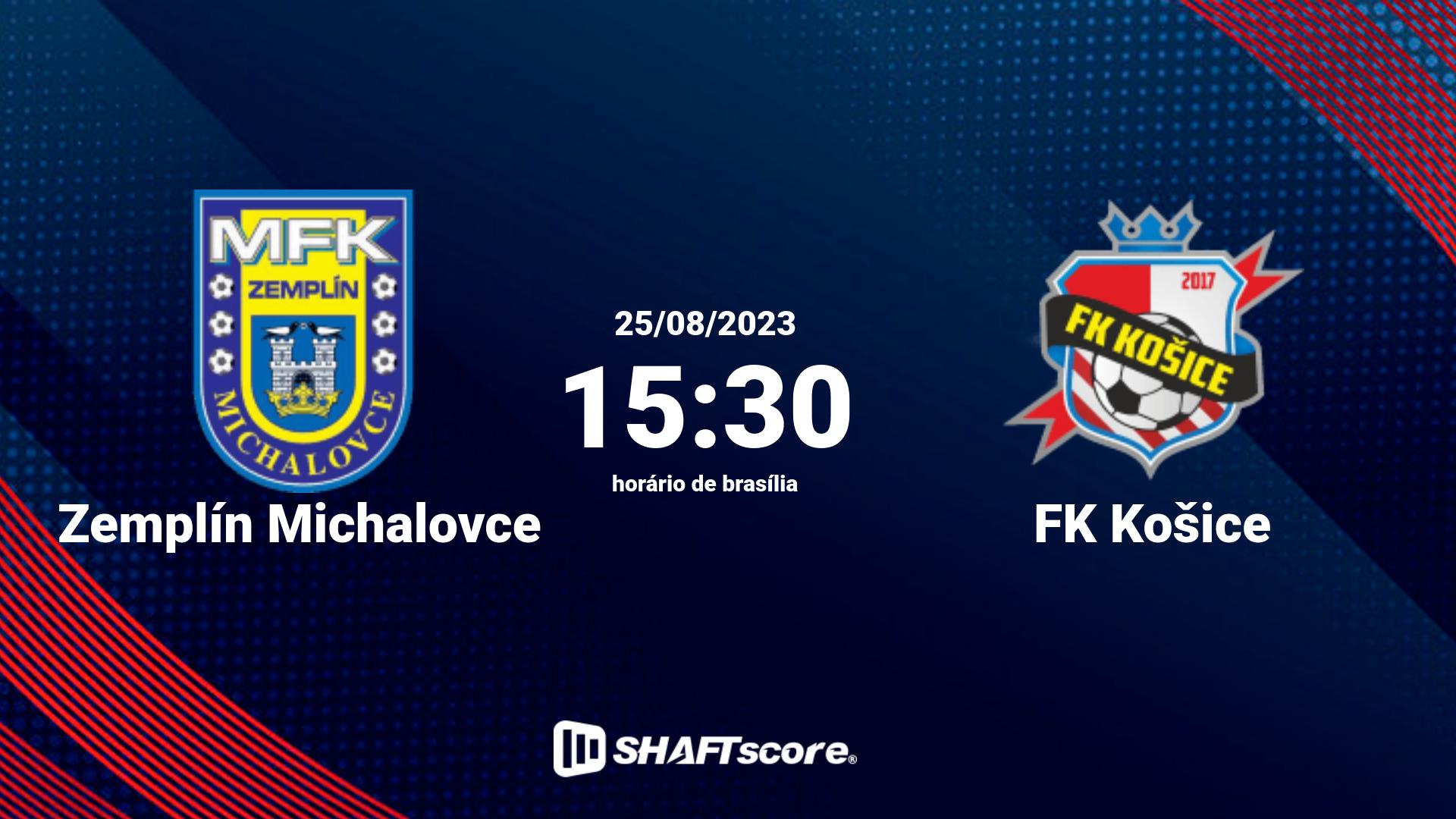 Estatísticas do jogo Zemplín Michalovce vs FK Košice 25.08 15:30