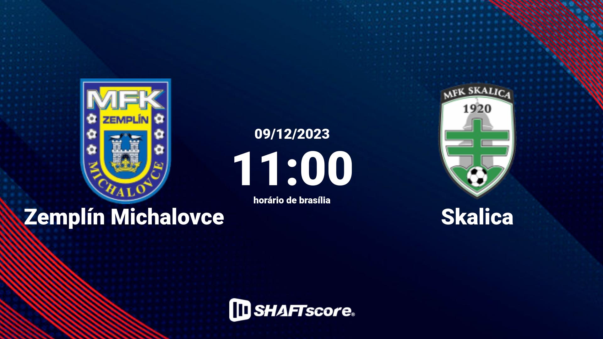 Estatísticas do jogo Zemplín Michalovce vs Skalica 09.12 11:00