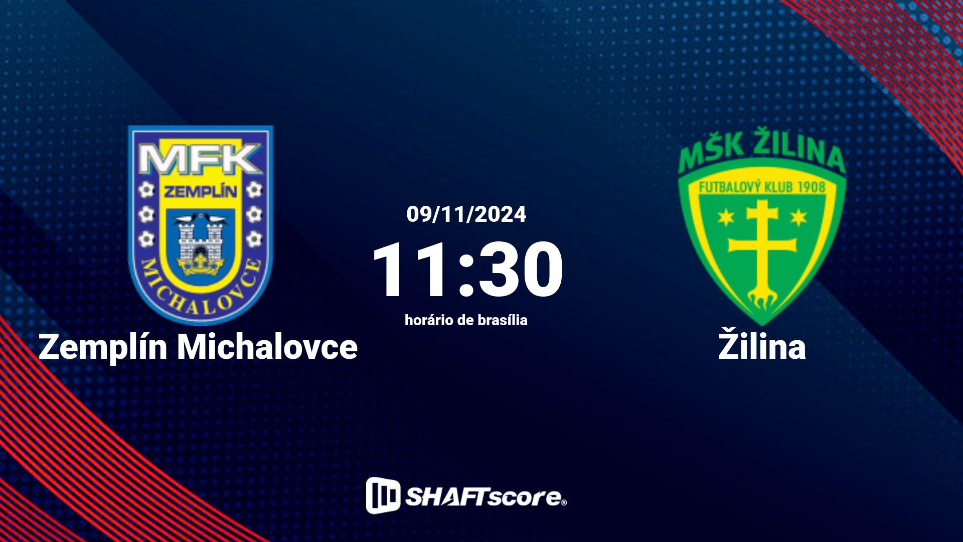 Estatísticas do jogo Zemplín Michalovce vs Žilina 09.11 11:30