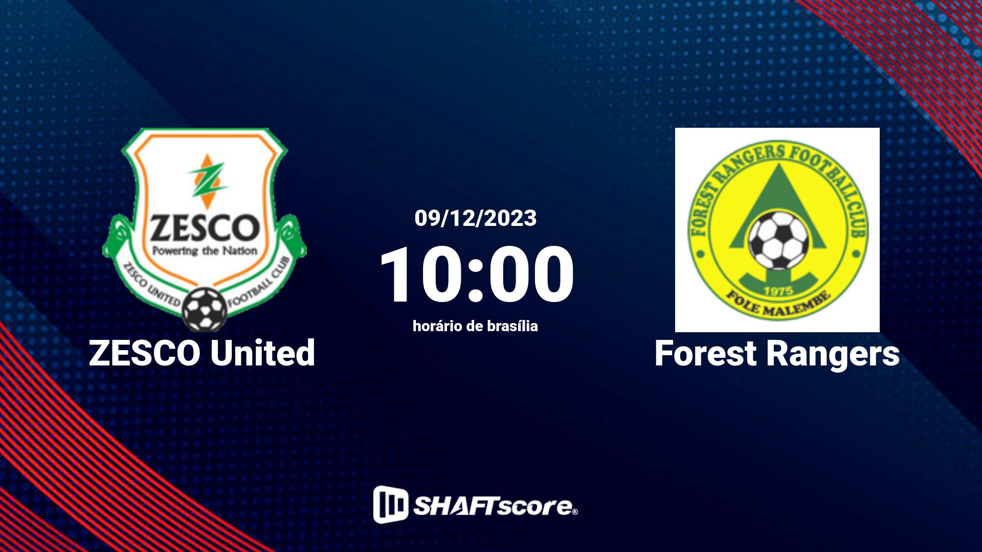 Estatísticas do jogo ZESCO United vs Forest Rangers 09.12 10:00