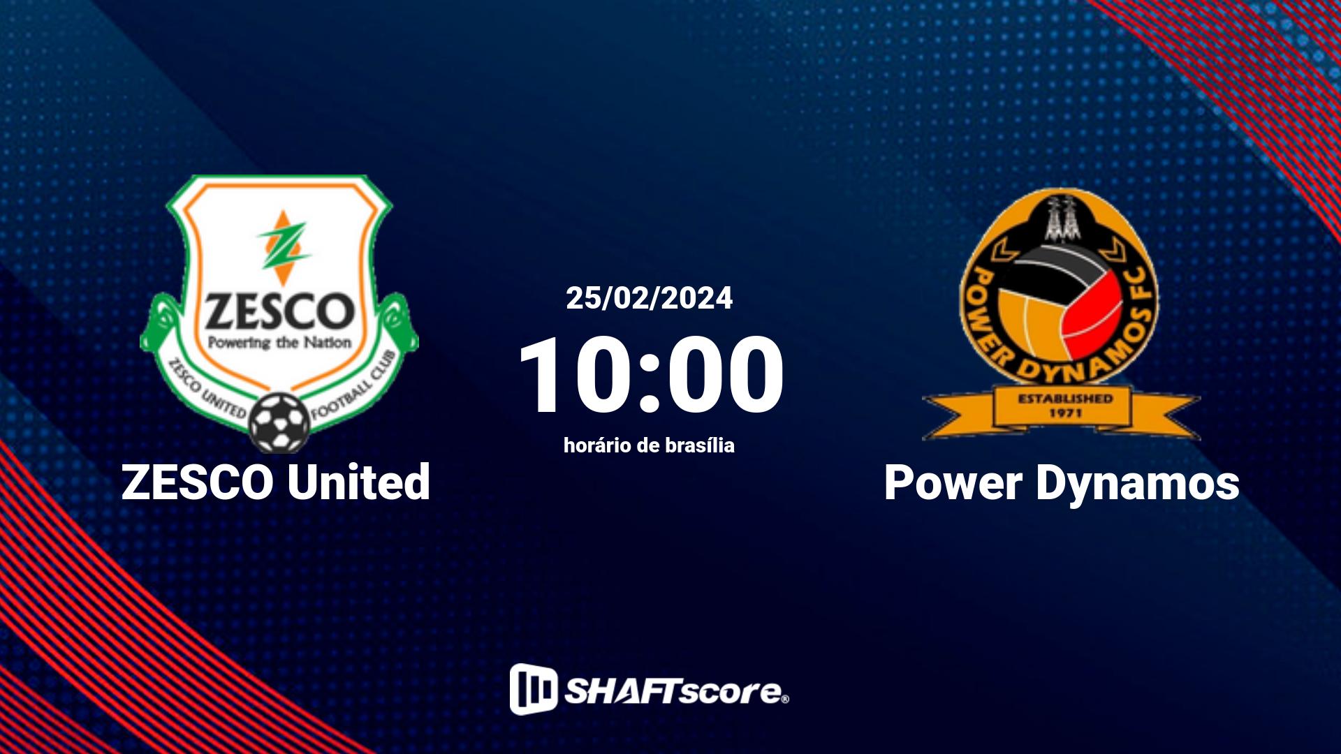 Estatísticas do jogo ZESCO United vs Power Dynamos 25.02 10:00