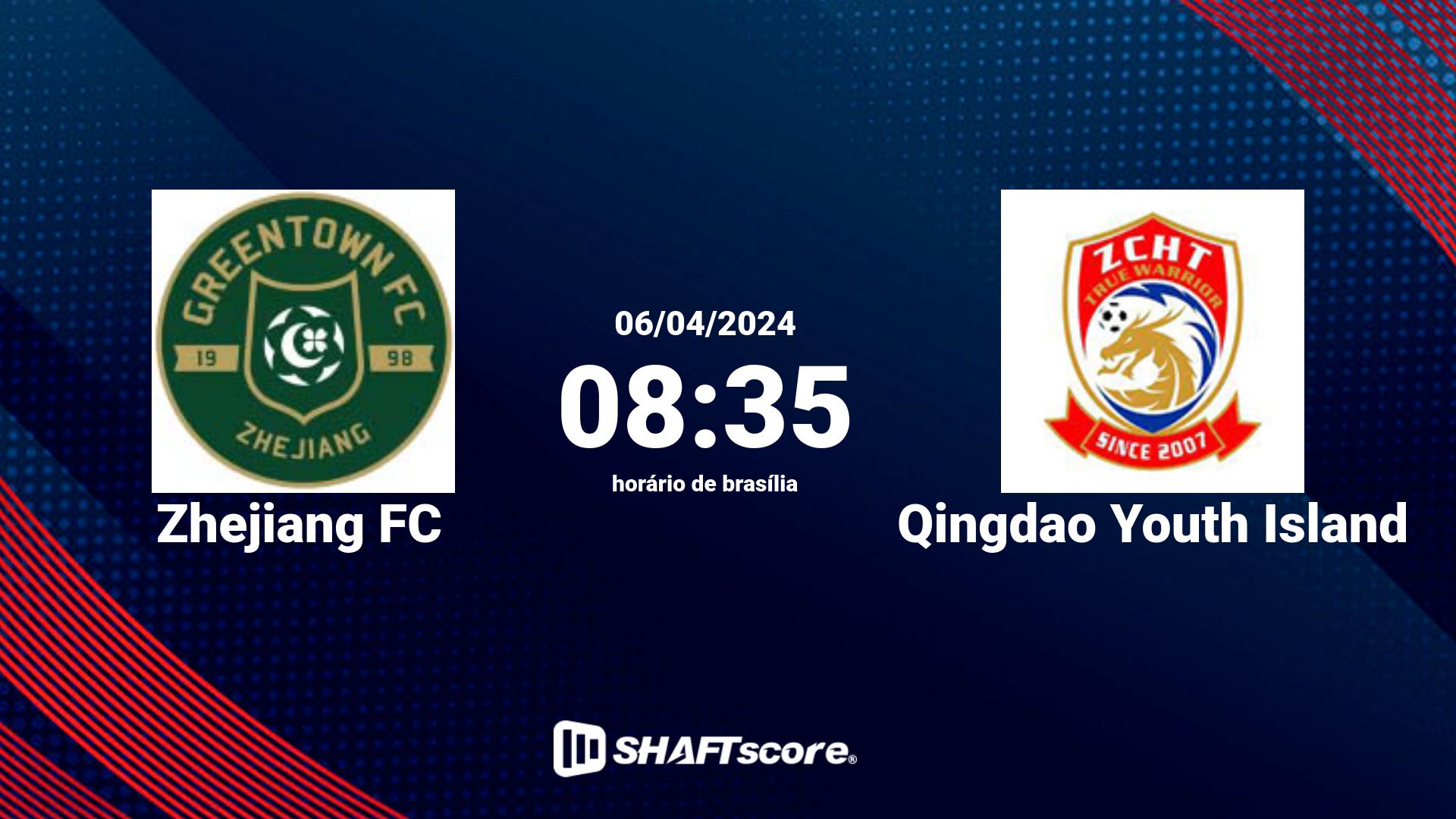 Estatísticas do jogo Zhejiang FC vs Qingdao Youth Island 06.04 08:35