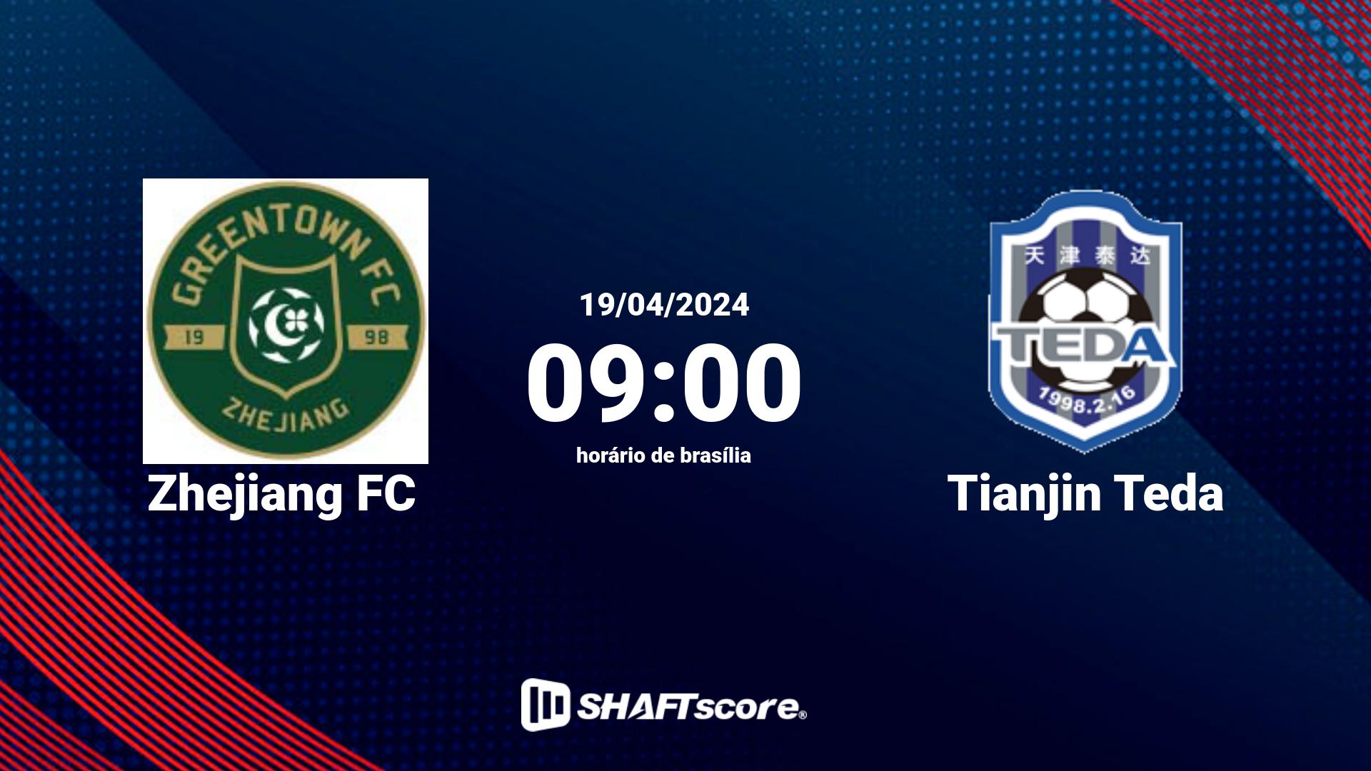 Estatísticas do jogo Zhejiang FC vs Tianjin Teda 19.04 09:00