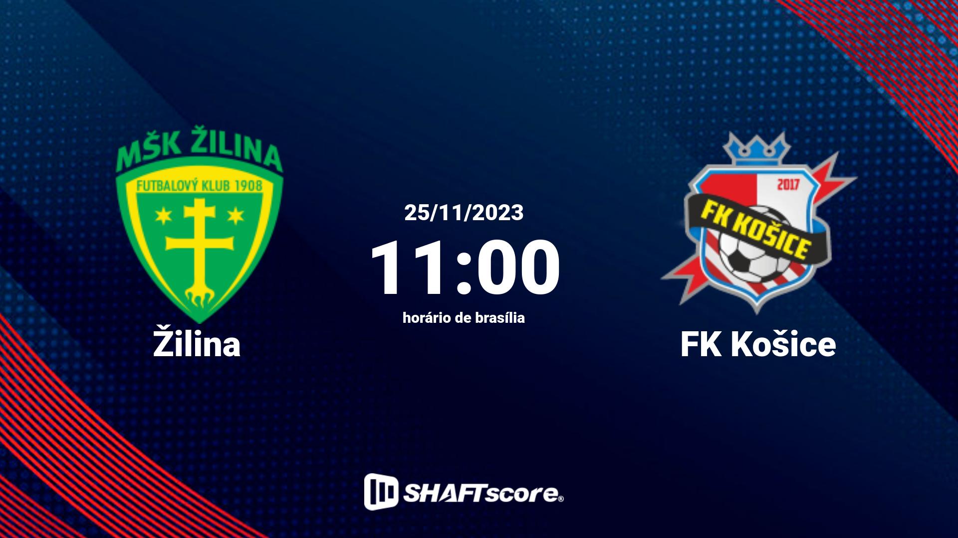 Estatísticas do jogo Žilina vs FK Košice 25.11 11:00