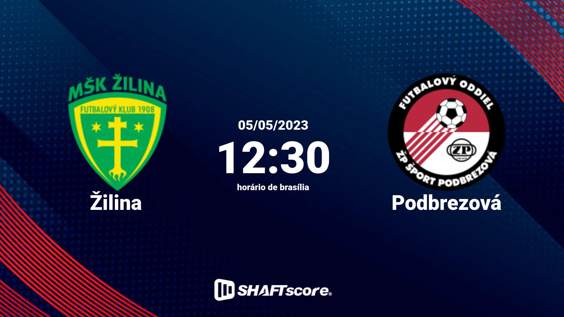 Estatísticas do jogo Žilina vs Podbrezová 05.05 12:30