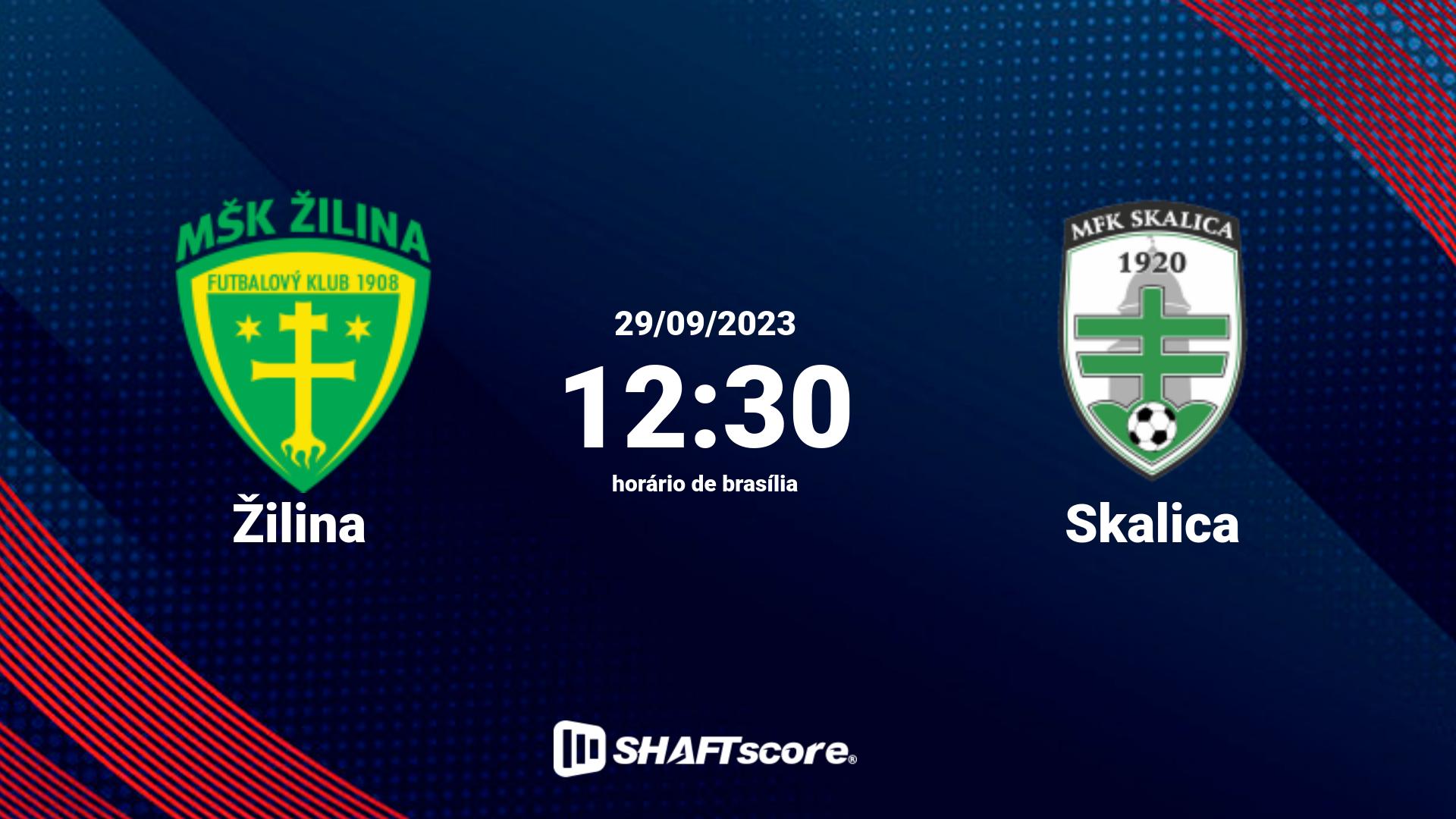 Estatísticas do jogo Žilina vs Skalica 29.09 12:30