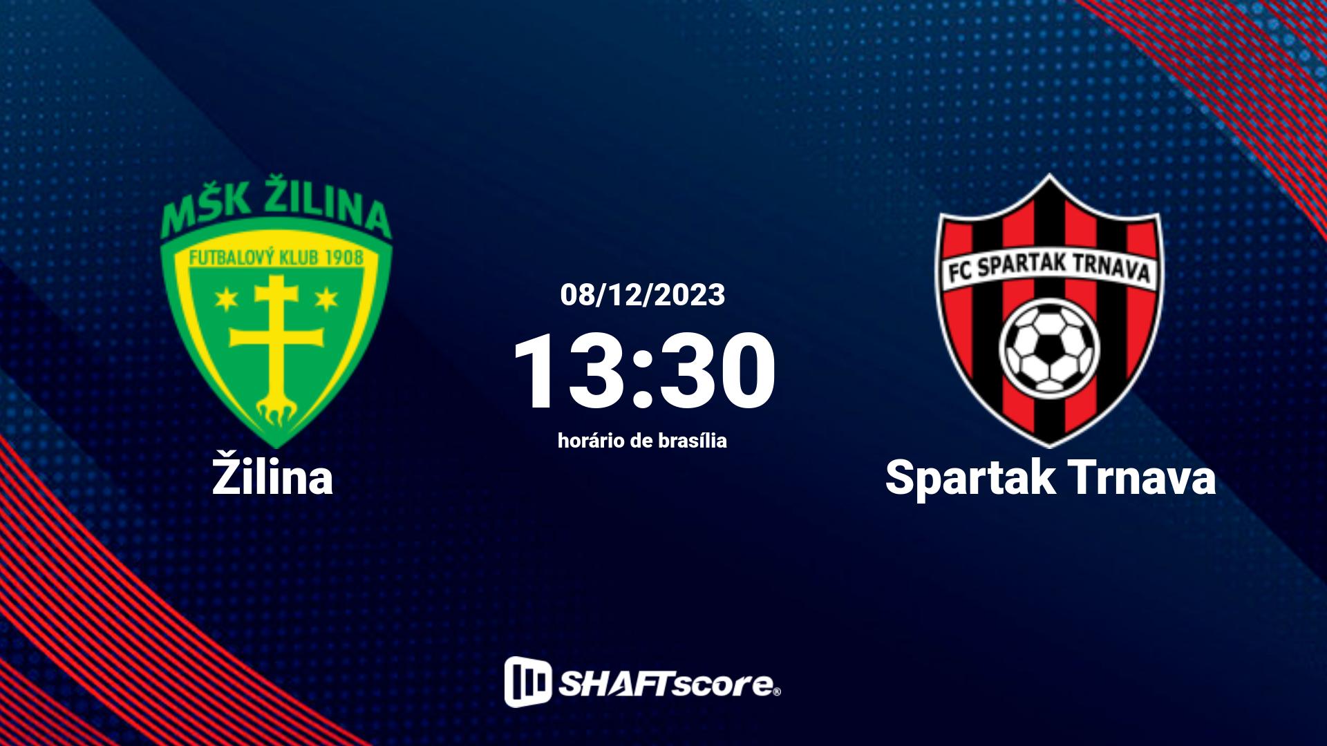 Estatísticas do jogo Žilina vs Spartak Trnava 08.12 13:30