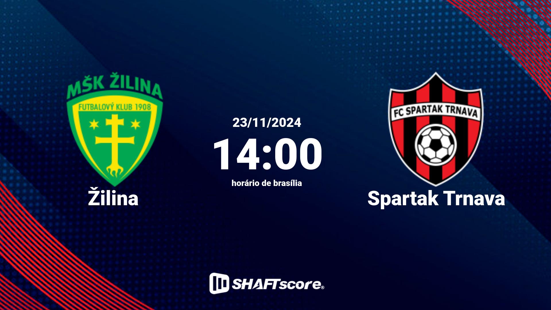 Estatísticas do jogo Žilina vs Spartak Trnava 23.11 14:00