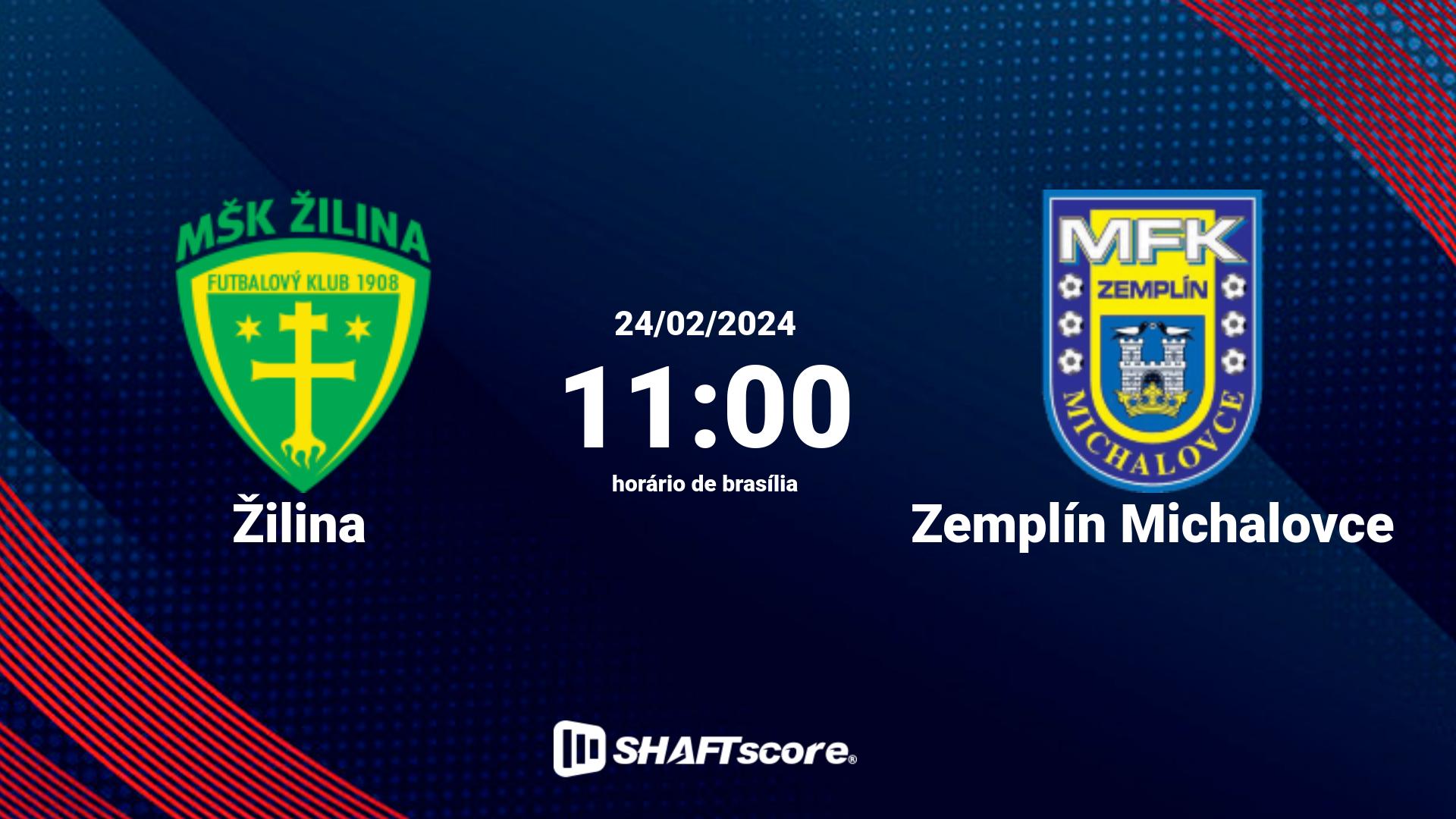 Estatísticas do jogo Žilina vs Zemplín Michalovce 24.02 11:00