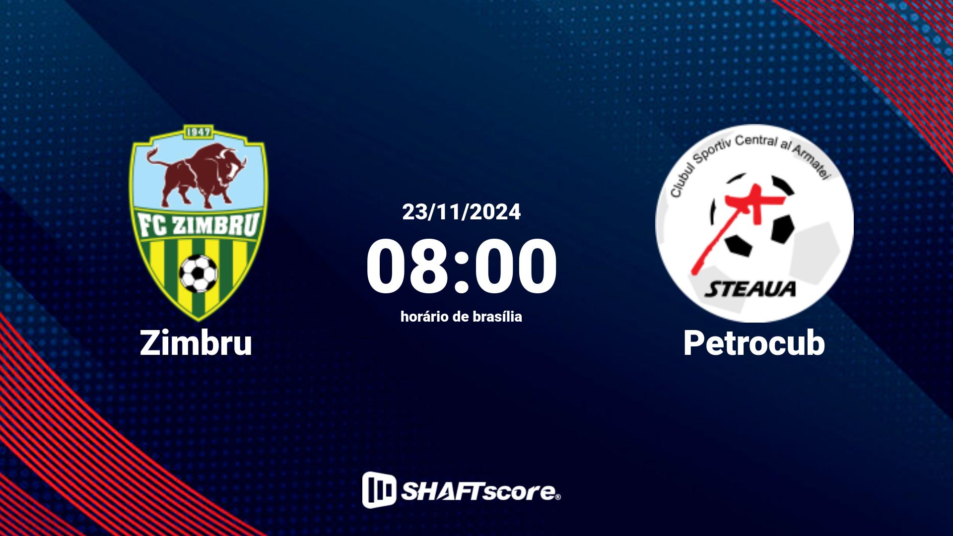 Estatísticas do jogo Zimbru vs Petrocub 23.11 08:00