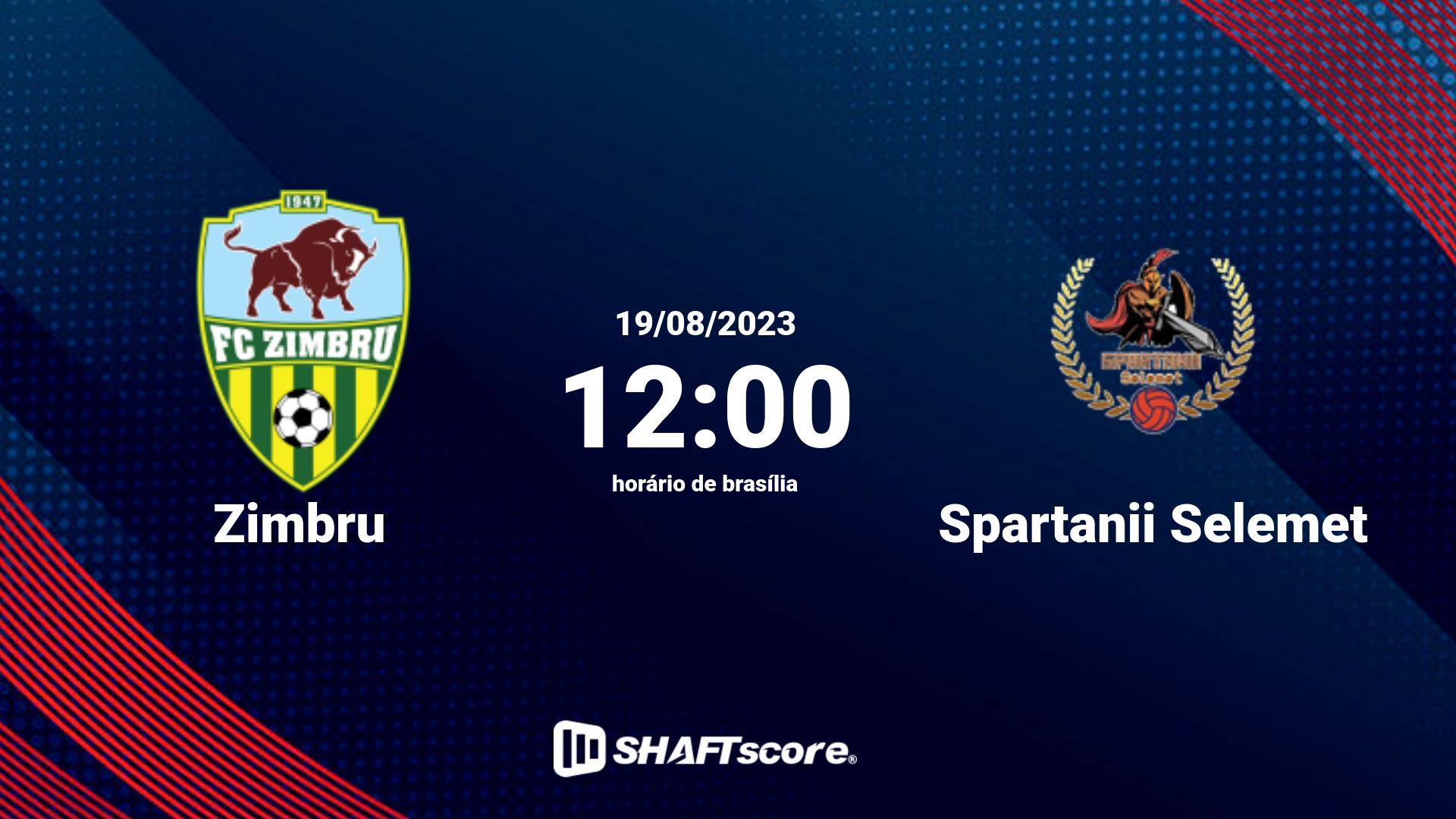 Estatísticas do jogo Zimbru vs Spartanii Selemet 19.08 12:00