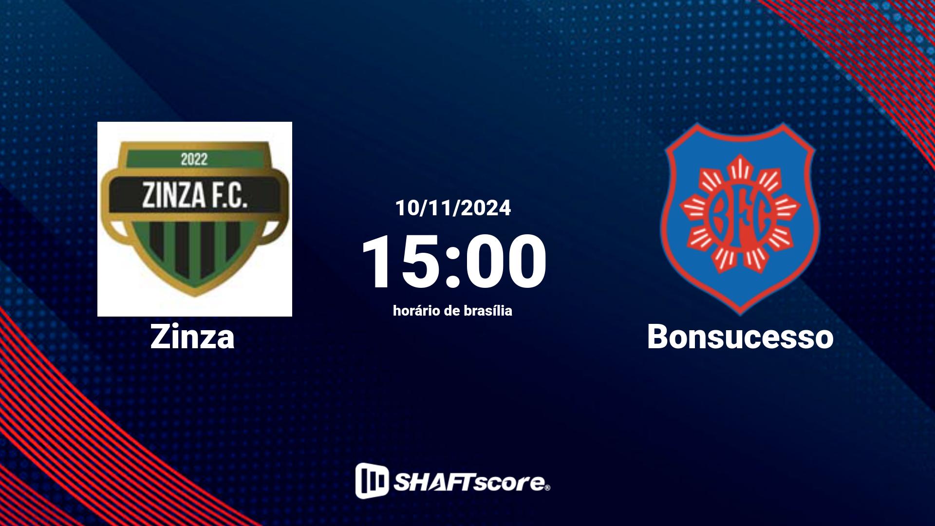 Estatísticas do jogo Zinza vs Bonsucesso 10.11 15:00