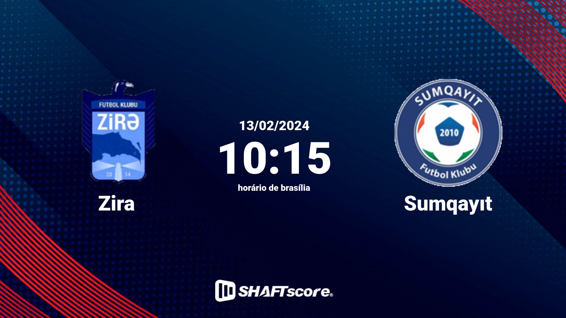 Estatísticas do jogo Zira vs Sumqayıt 13.02 10:15