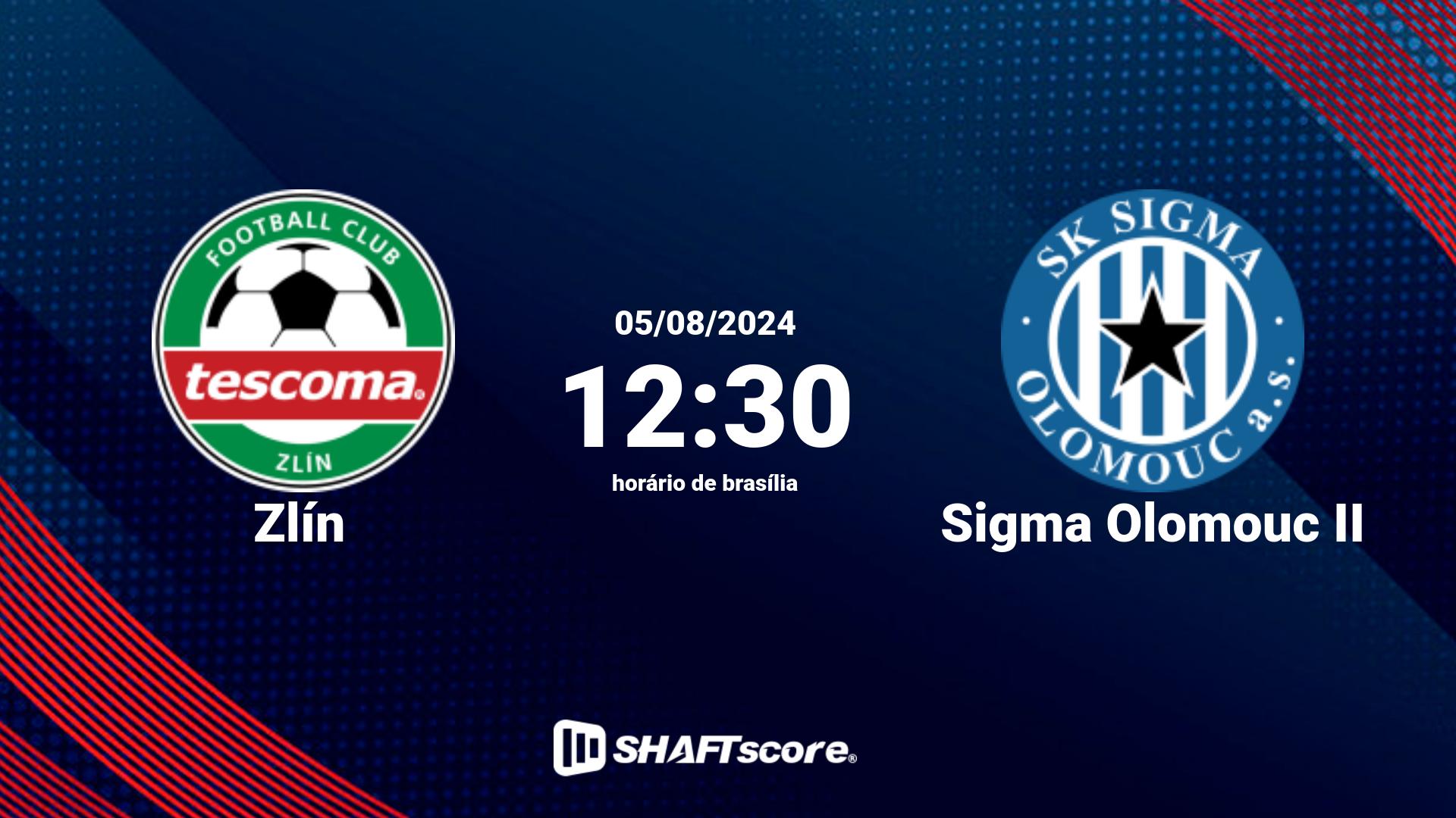 Estatísticas do jogo Zlín vs Sigma Olomouc II 05.08 12:30