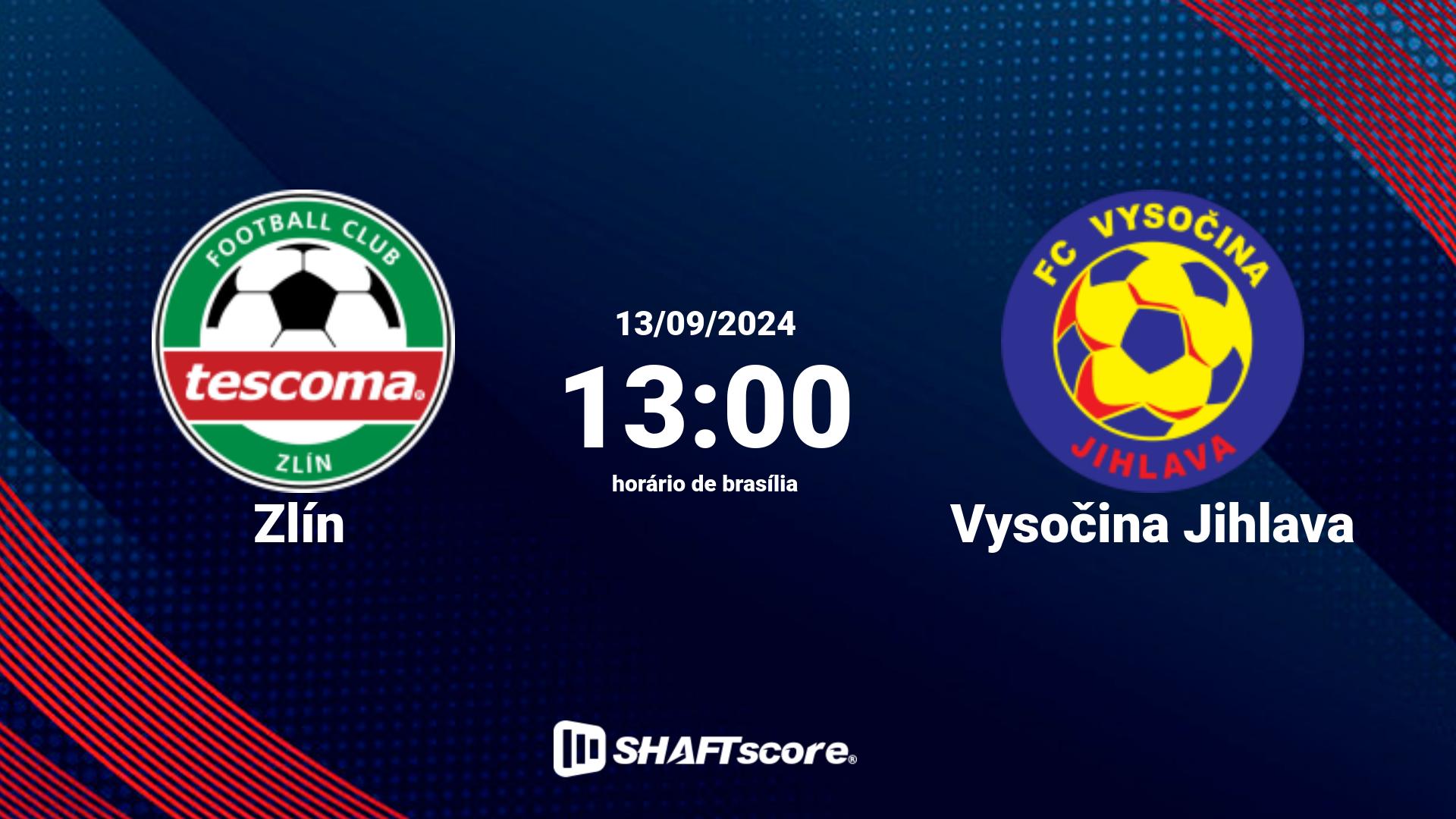 Estatísticas do jogo Zlín vs Vysočina Jihlava 13.09 13:00