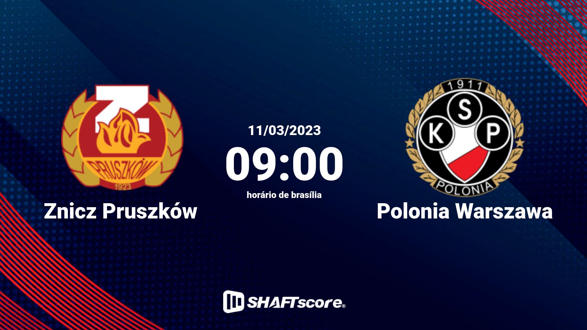 Estatísticas do jogo Znicz Pruszków vs Polonia Warszawa 11.03 09:00