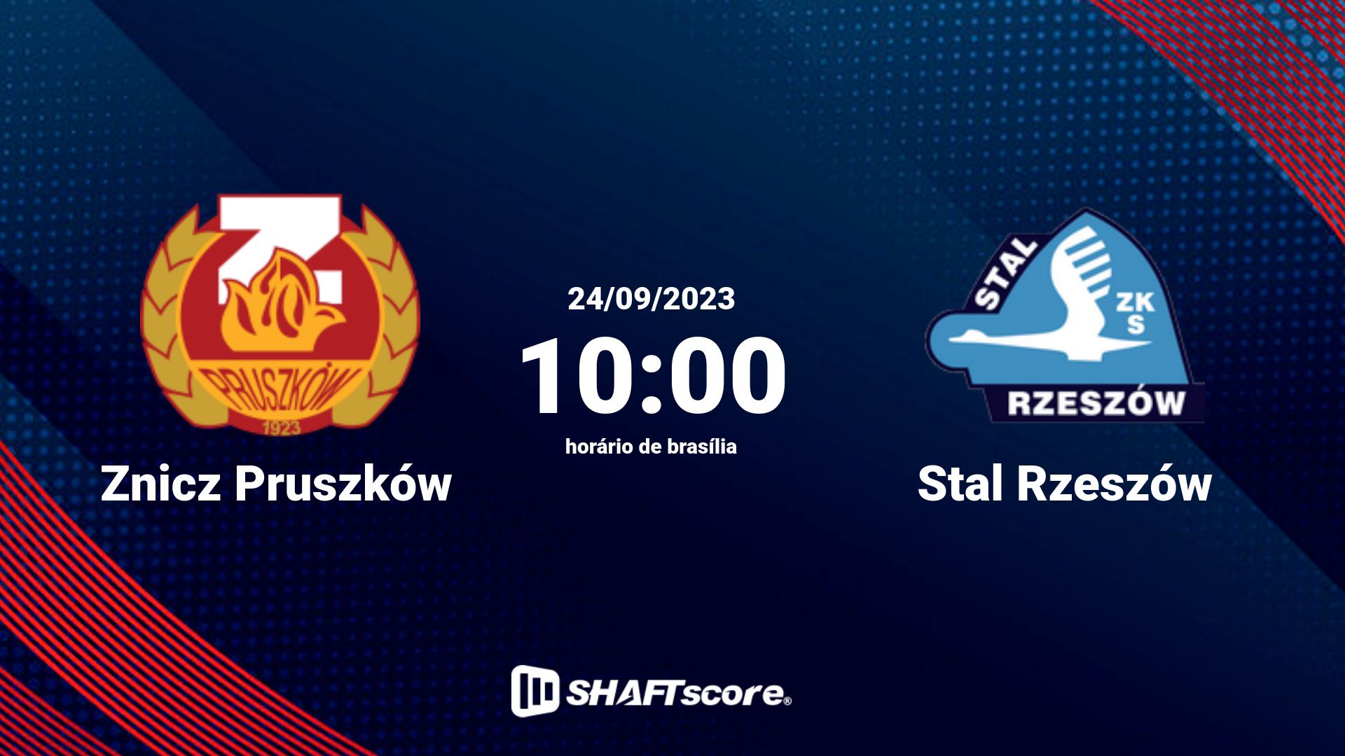 Estatísticas do jogo Znicz Pruszków vs Stal Rzeszów 24.09 10:00