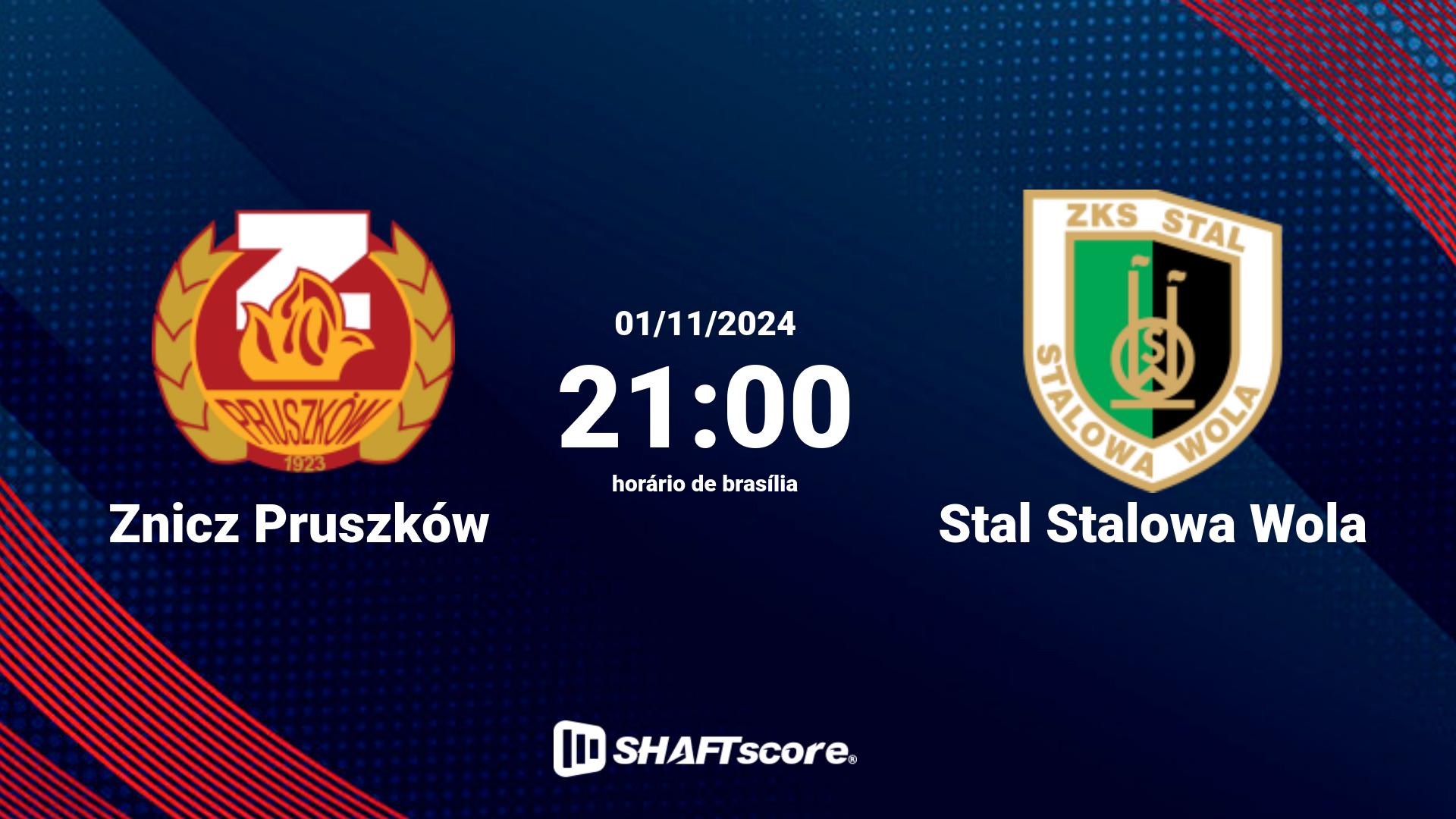 Estatísticas do jogo Znicz Pruszków vs Stal Stalowa Wola 02.11 08:00