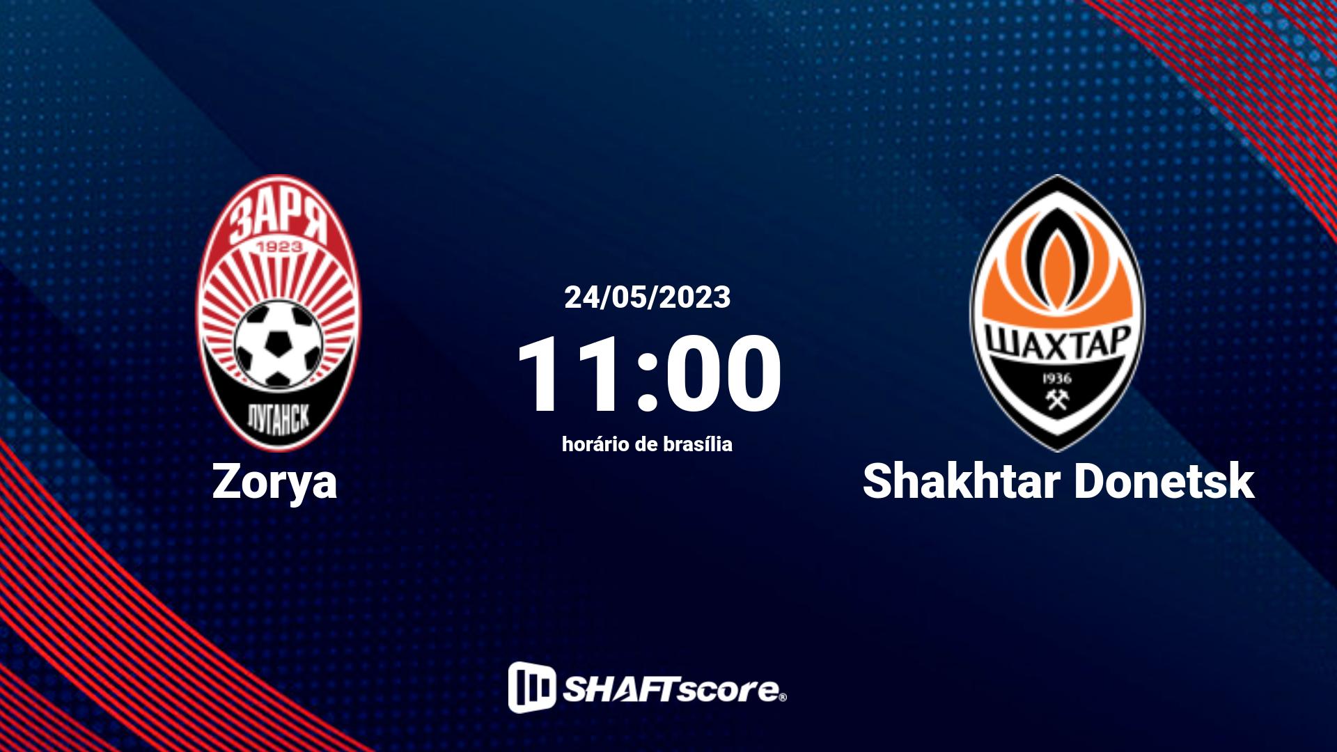 Estatísticas do jogo Zorya vs Shakhtar Donetsk 24.05 11:00