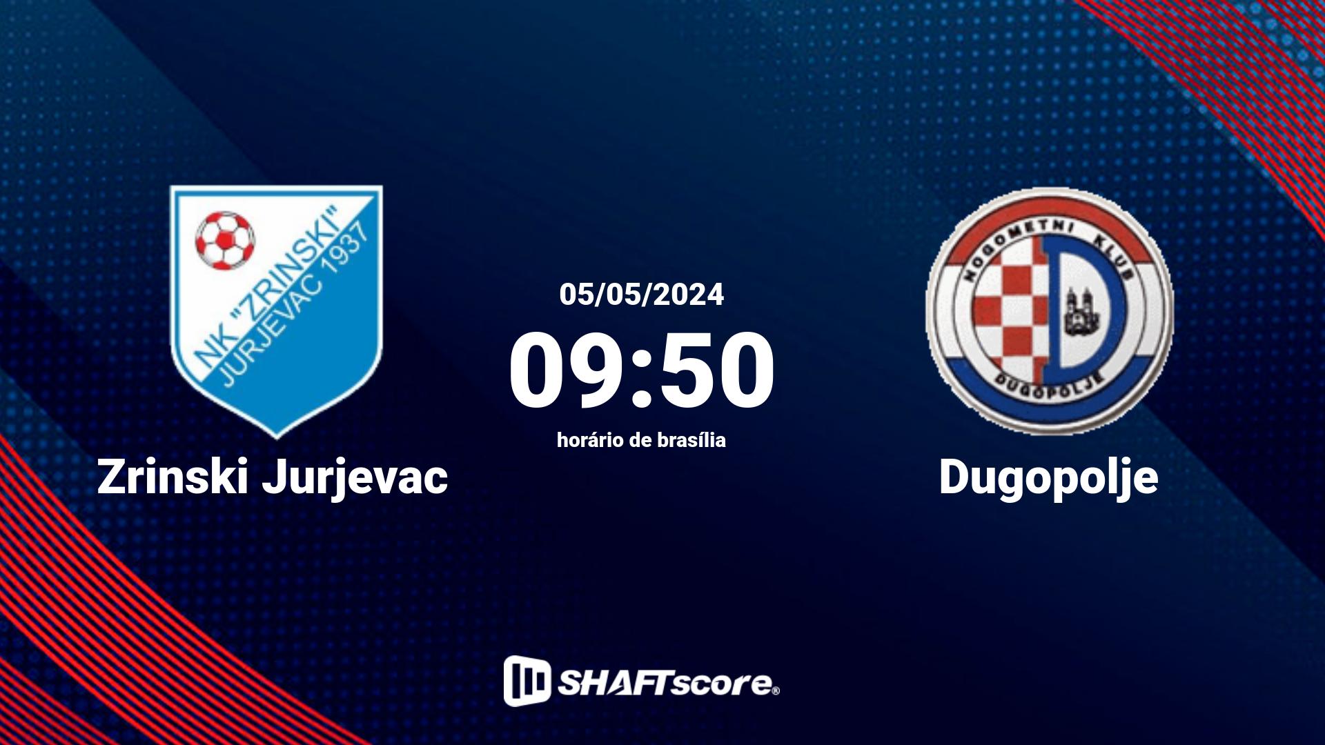 Estatísticas do jogo Zrinski Jurjevac vs Dugopolje 05.05 09:50