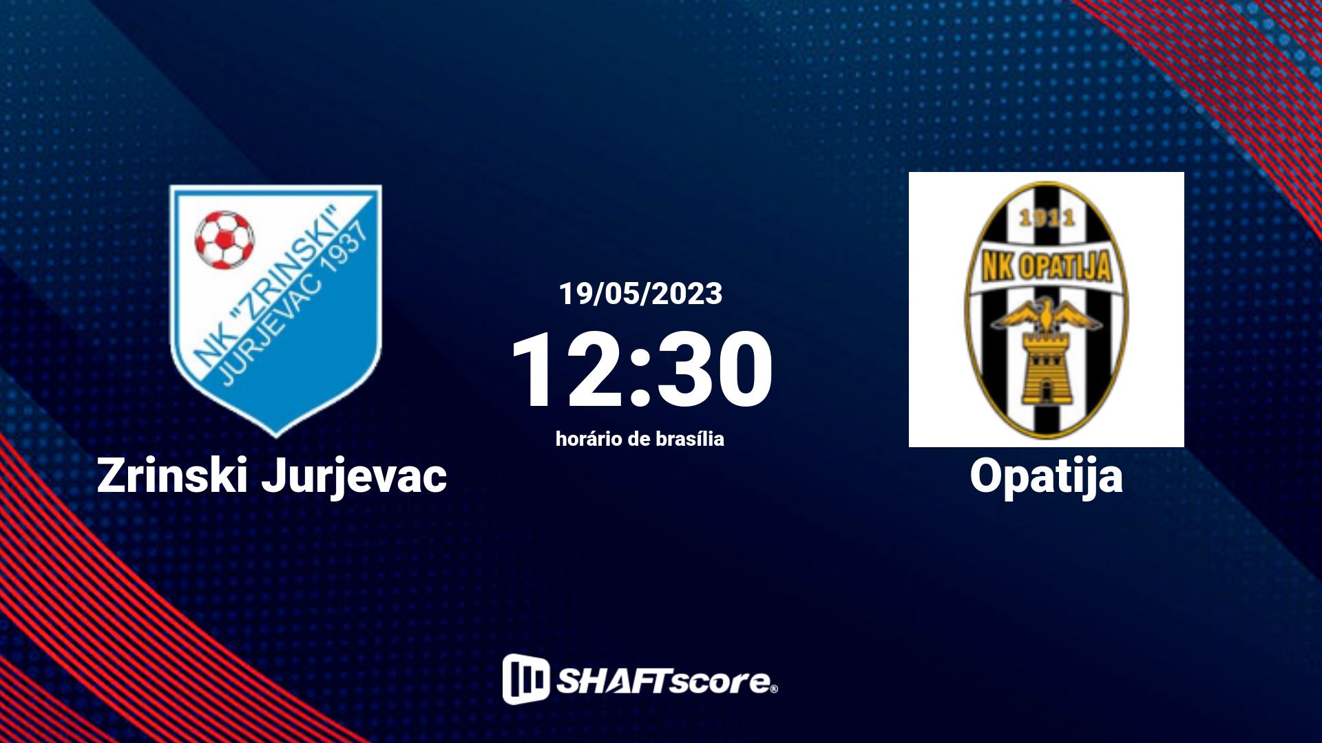 Estatísticas do jogo Zrinski Jurjevac vs Opatija 19.05 12:30