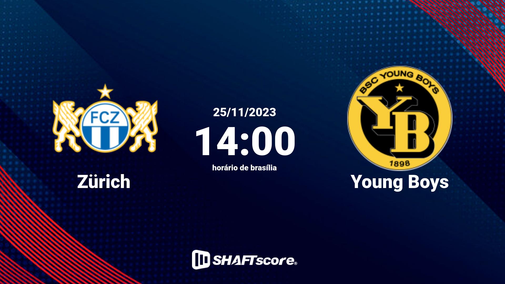 Estatísticas do jogo Zürich vs Young Boys 25.11 14:00