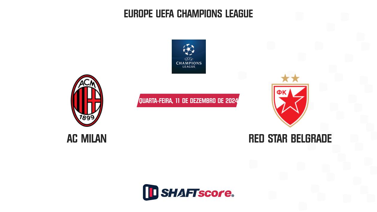 Palpite: AC Milan vs Red Star Belgrade