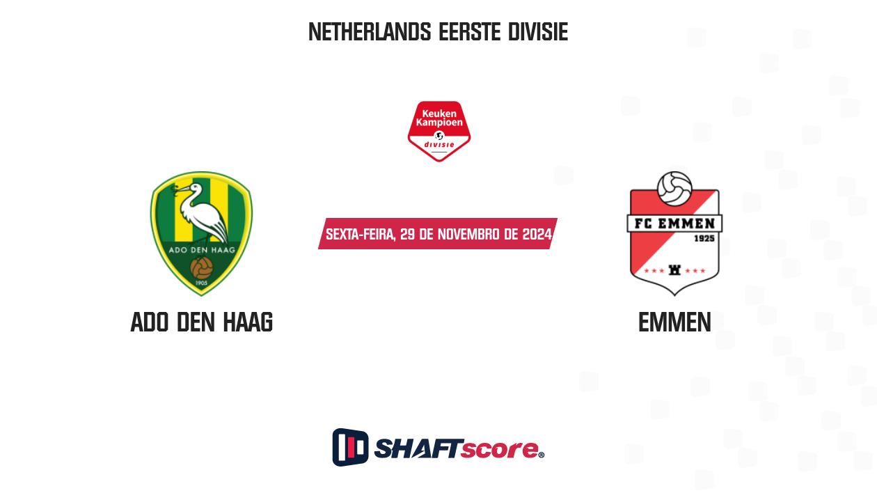 Palpite: ADO Den Haag vs Emmen