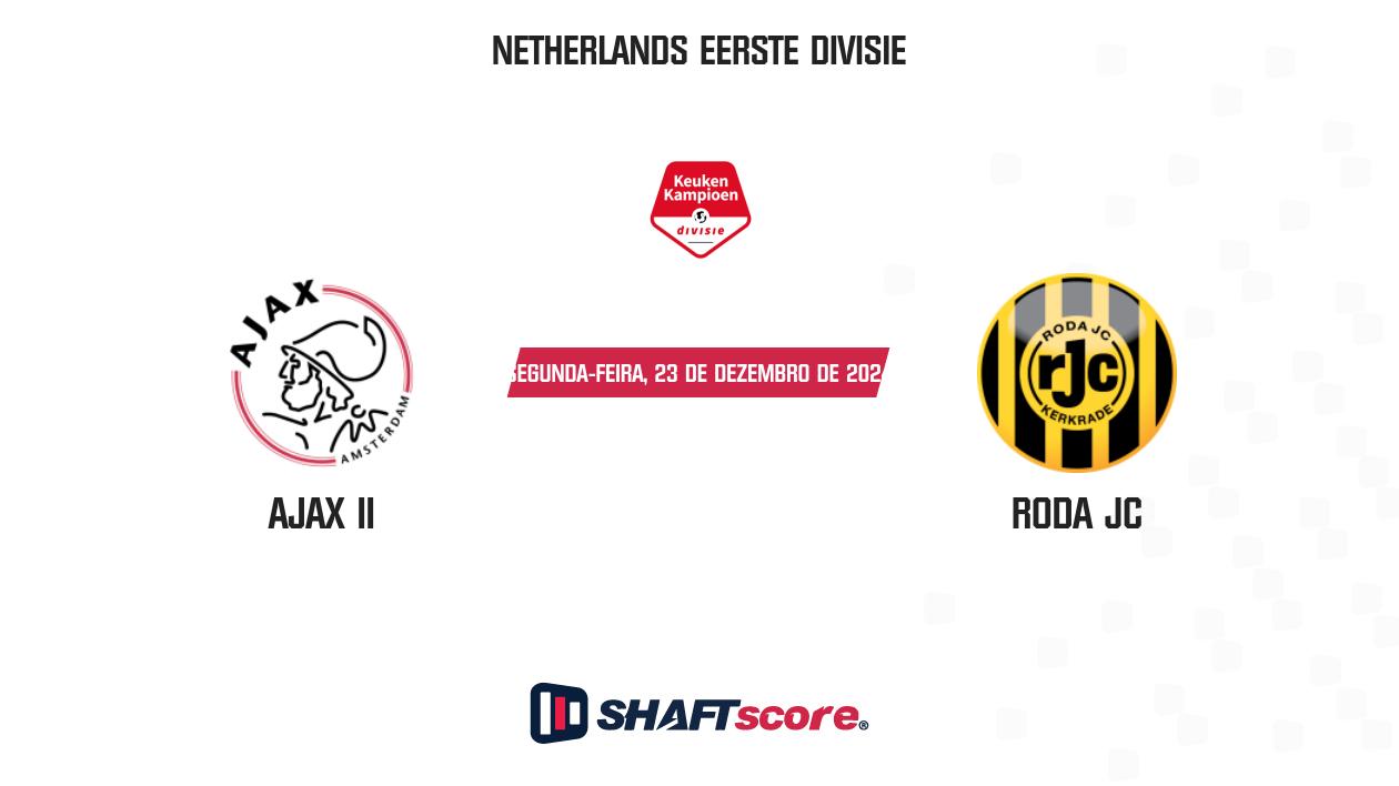 Palpite: Ajax II vs Roda JC