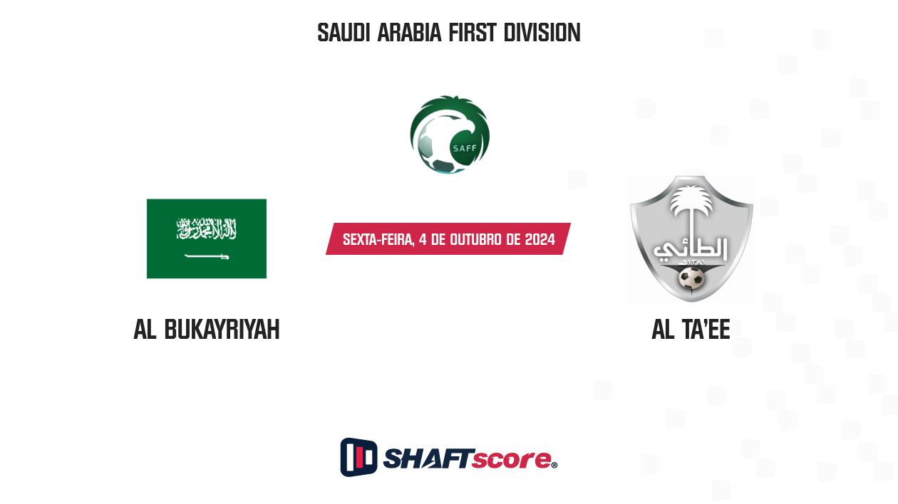 Palpite: Al Bukayriyah vs Al Ta'ee