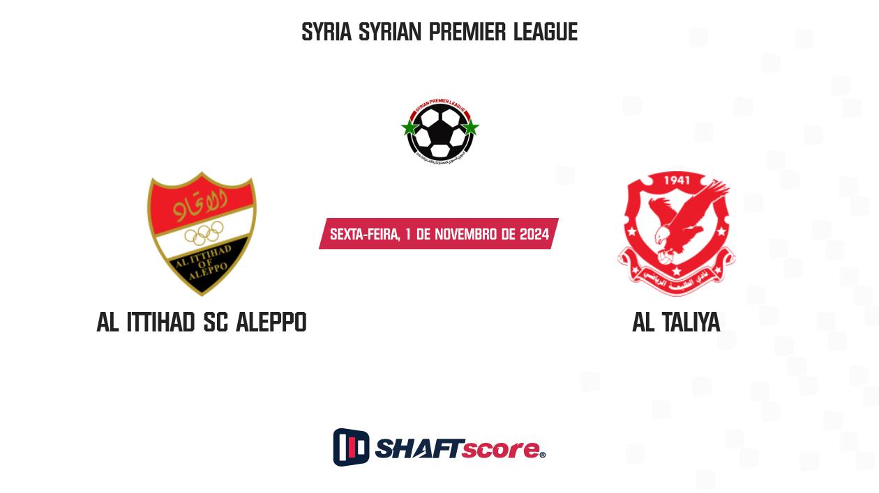 Palpite: Al Ittihad SC Aleppo vs Al Taliya