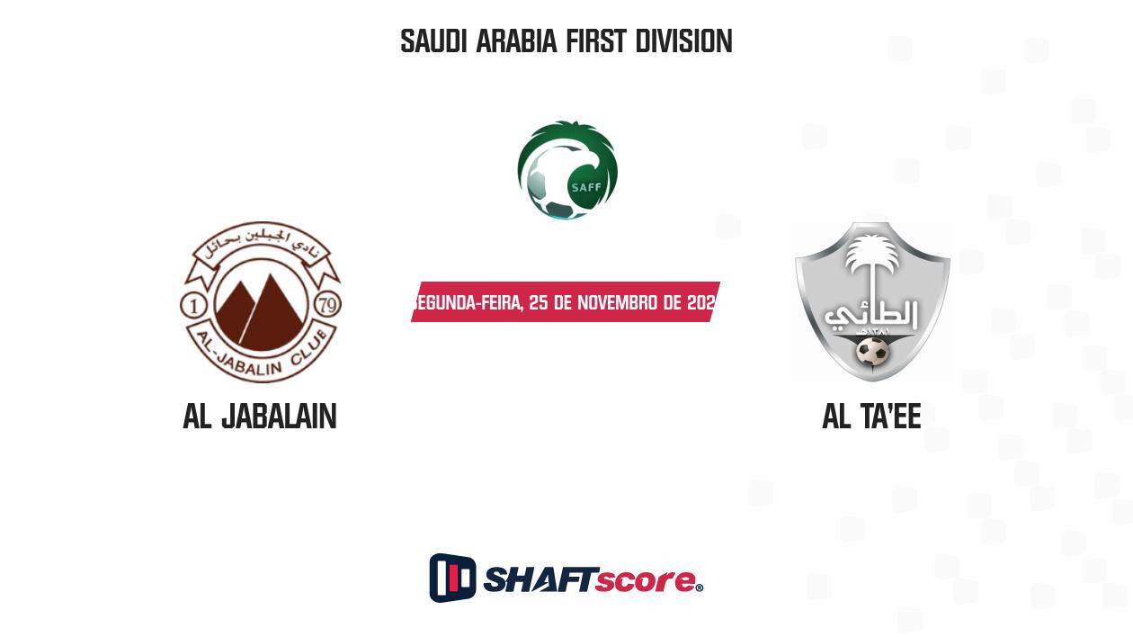 Palpite: Al Jabalain vs Al Ta'ee