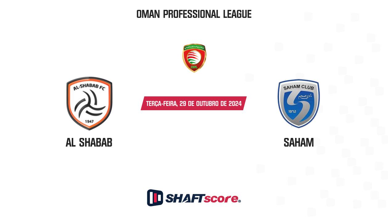 Palpite: Al Shabab vs Saham