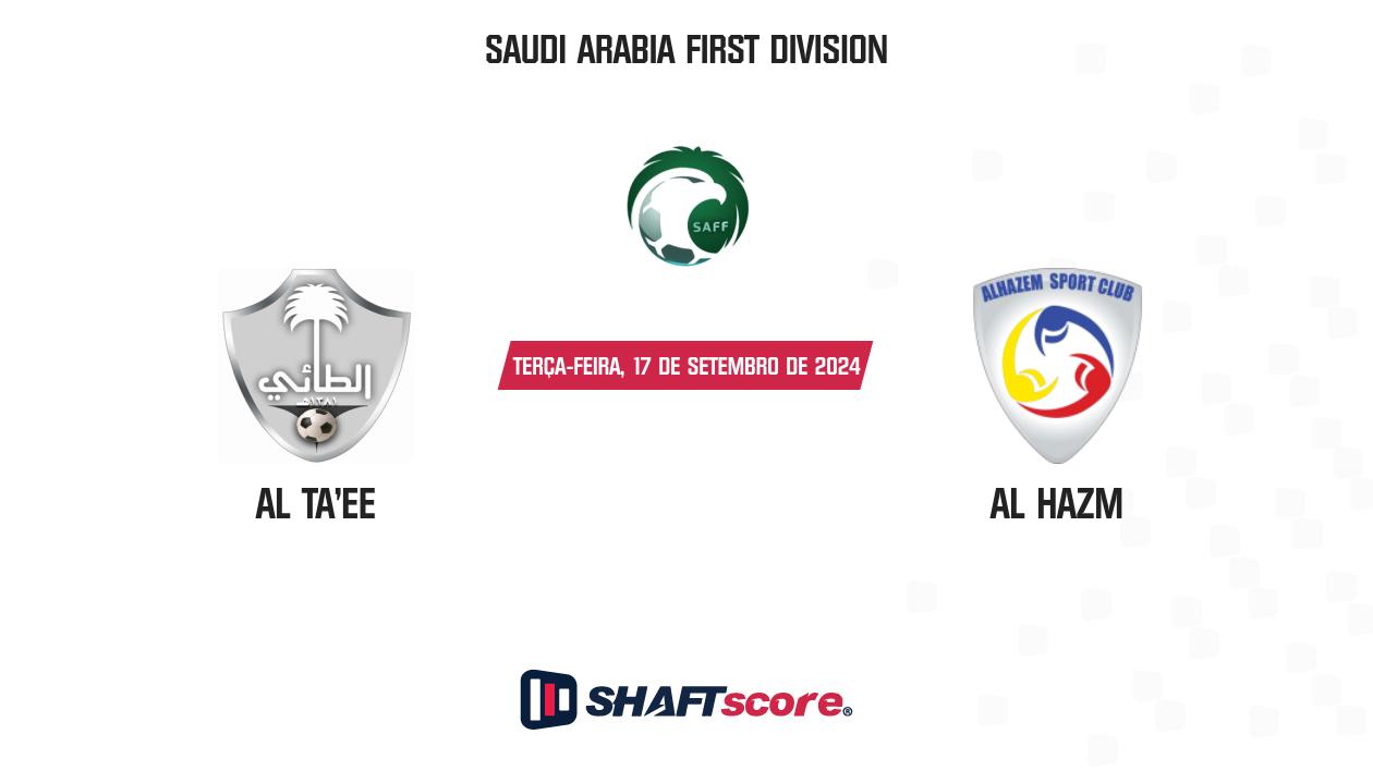 Palpite: Al Ta'ee vs Al Hazm