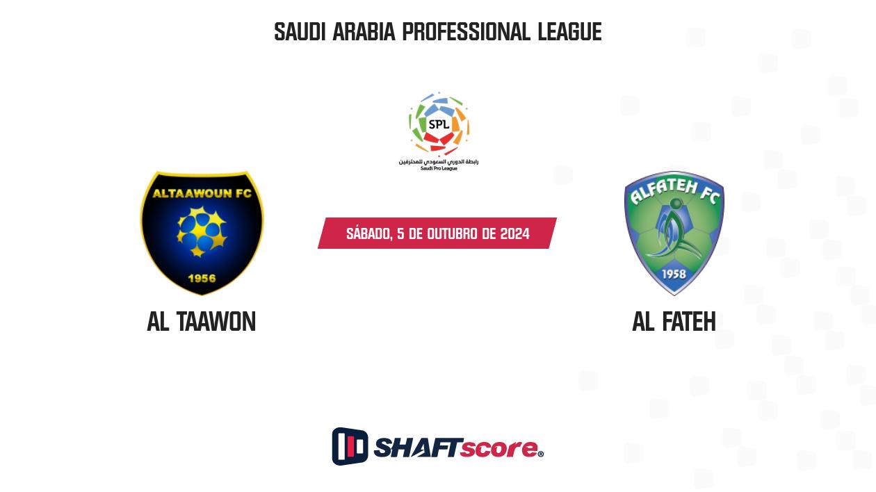 Palpite: Al Taawon vs Al Fateh