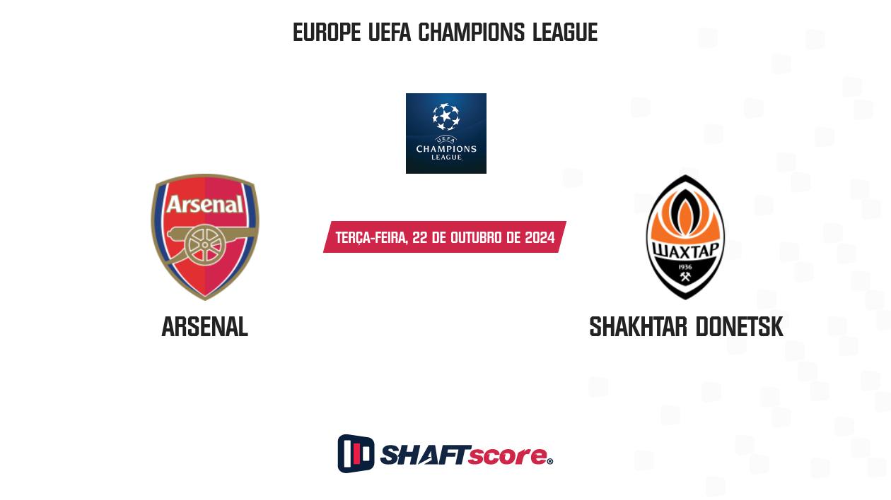 Palpite: Arsenal vs Shakhtar Donetsk