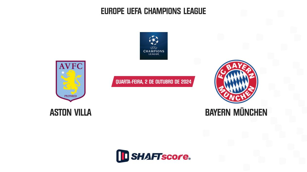 Palpite: Aston Villa vs Bayern München